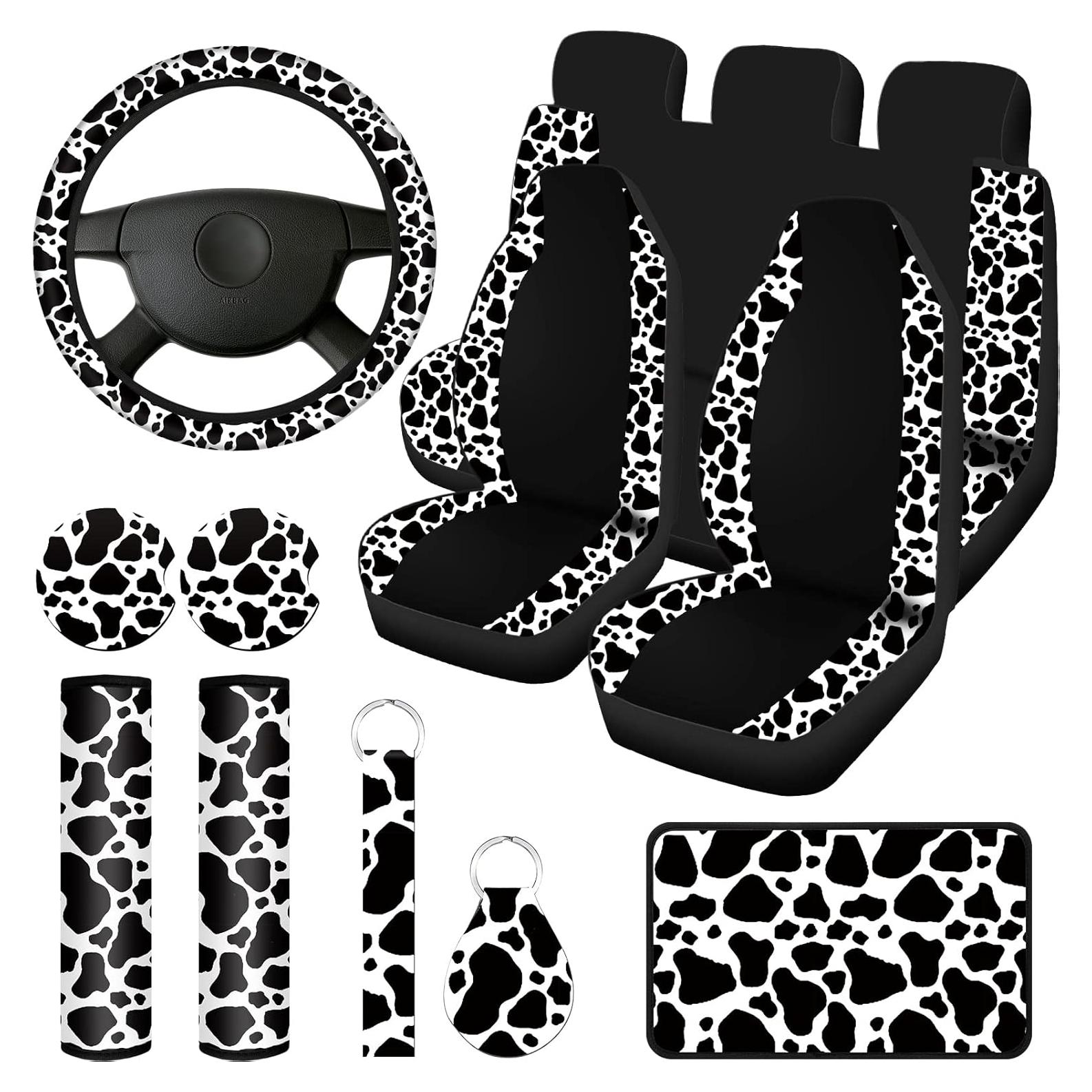 Conjunto Completo de Accesorios de Coche Frienda Estampado Vaca