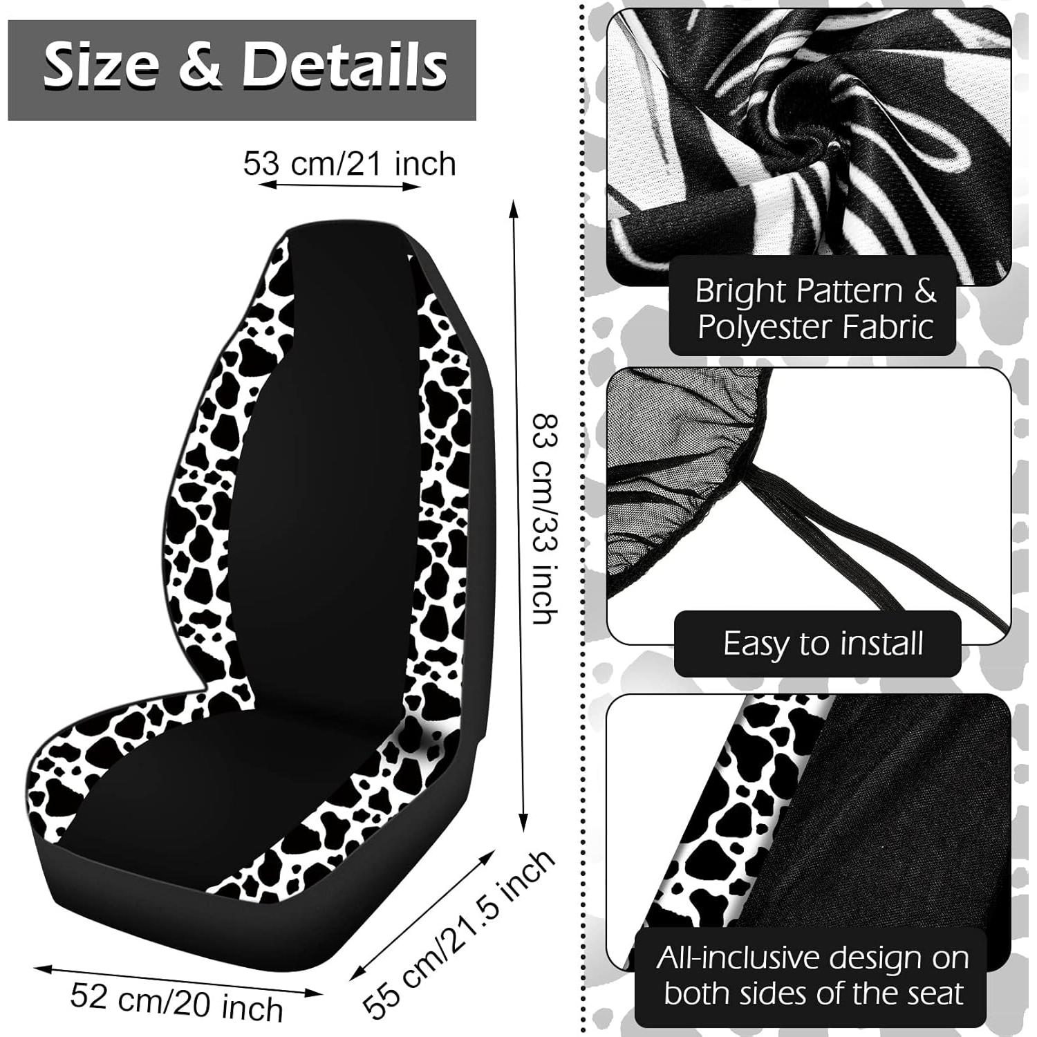 Conjunto Completo de Accesorios de Coche Frienda Estampado Vaca