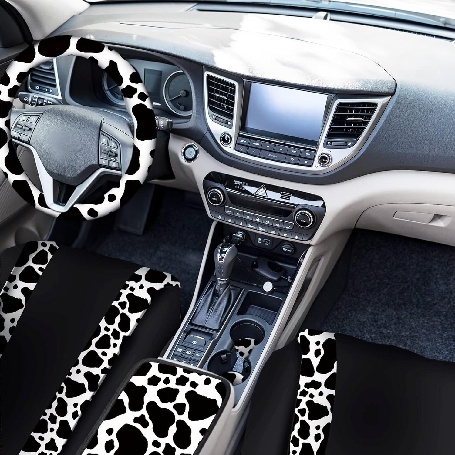 Conjunto Completo de Accesorios de Coche Frienda Estampado Vaca