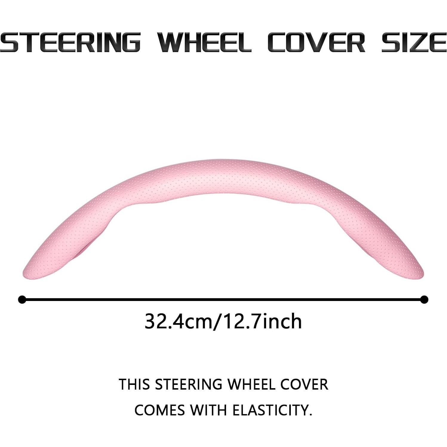 Cubierta de Volante HHZL Rosa Antideslizante 2 Piezas