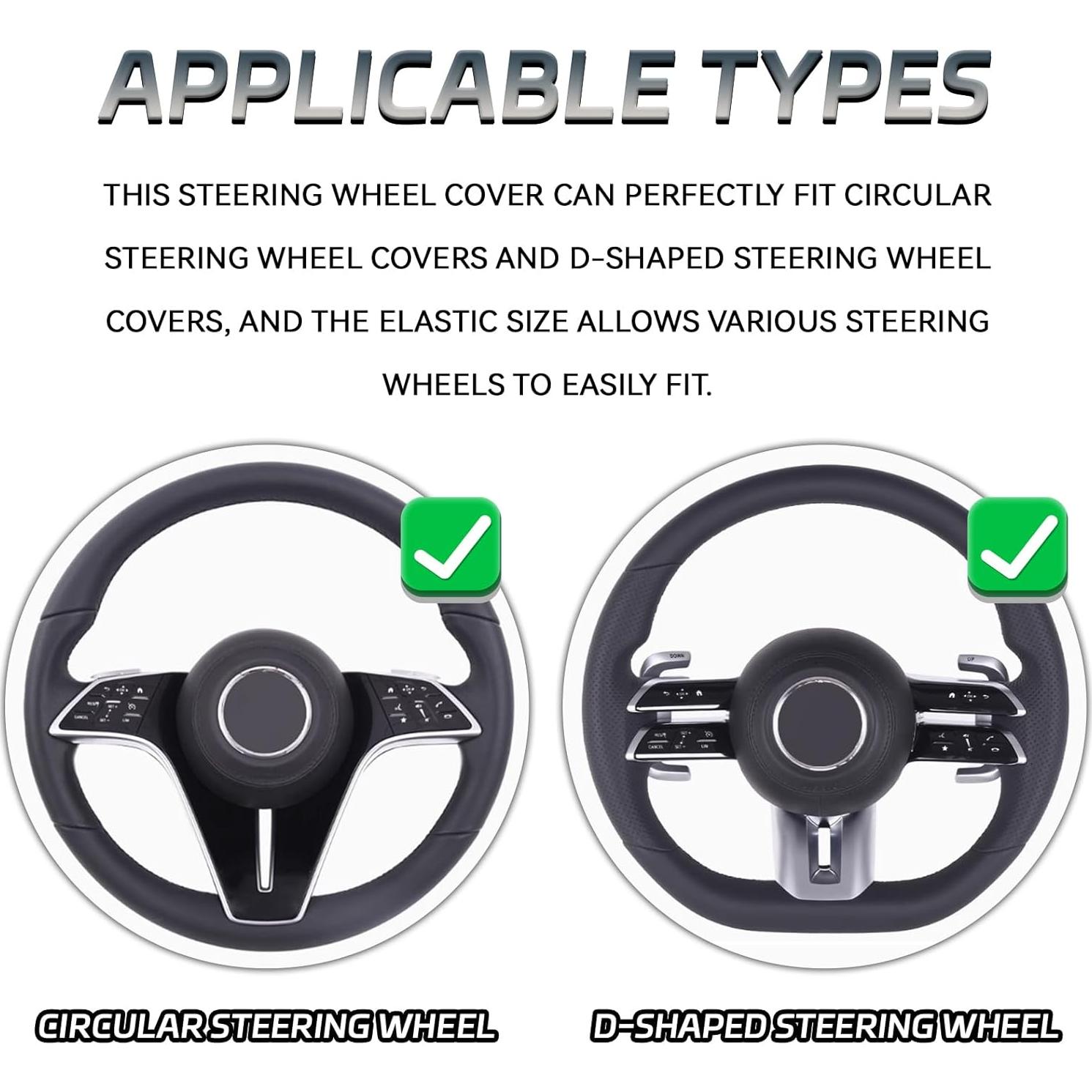 Cubierta de Volante HHZL Rosa Antideslizante 2 Piezas