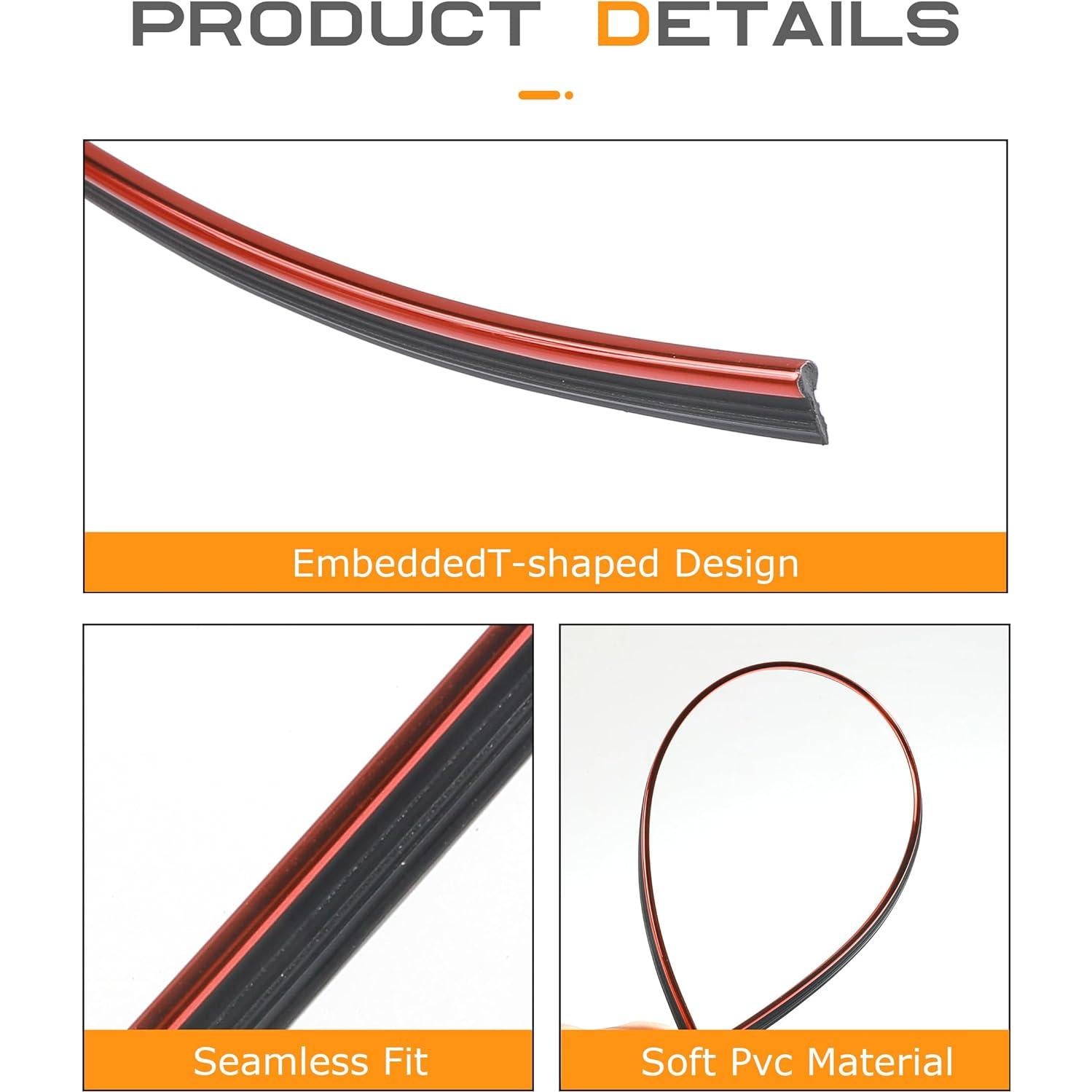 Tiras Decorativas para Interior de Auto SCUARI 10.06 m Rojo