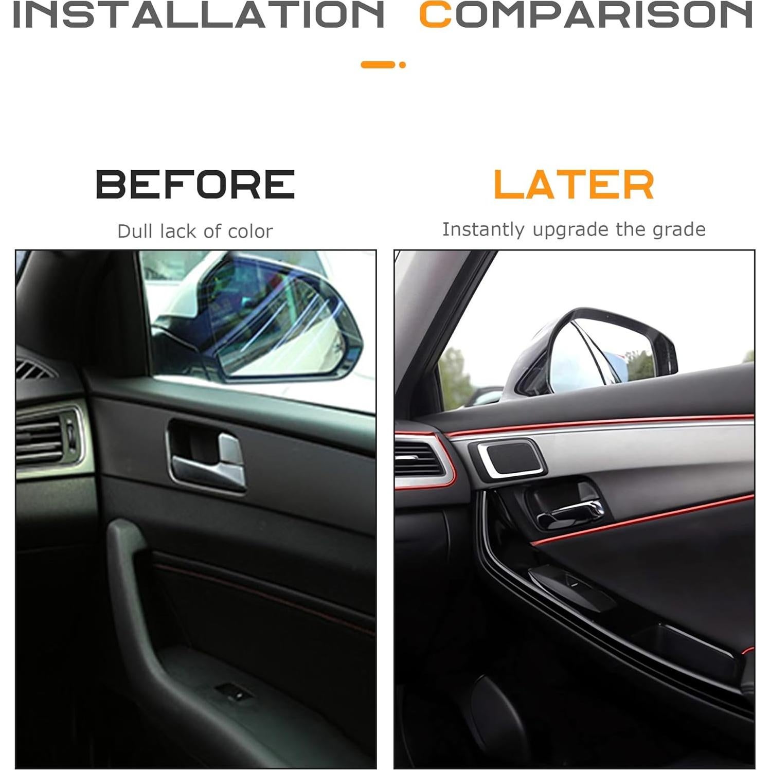 Tiras Decorativas para Interior de Auto SCUARI 10.06 m Rojo