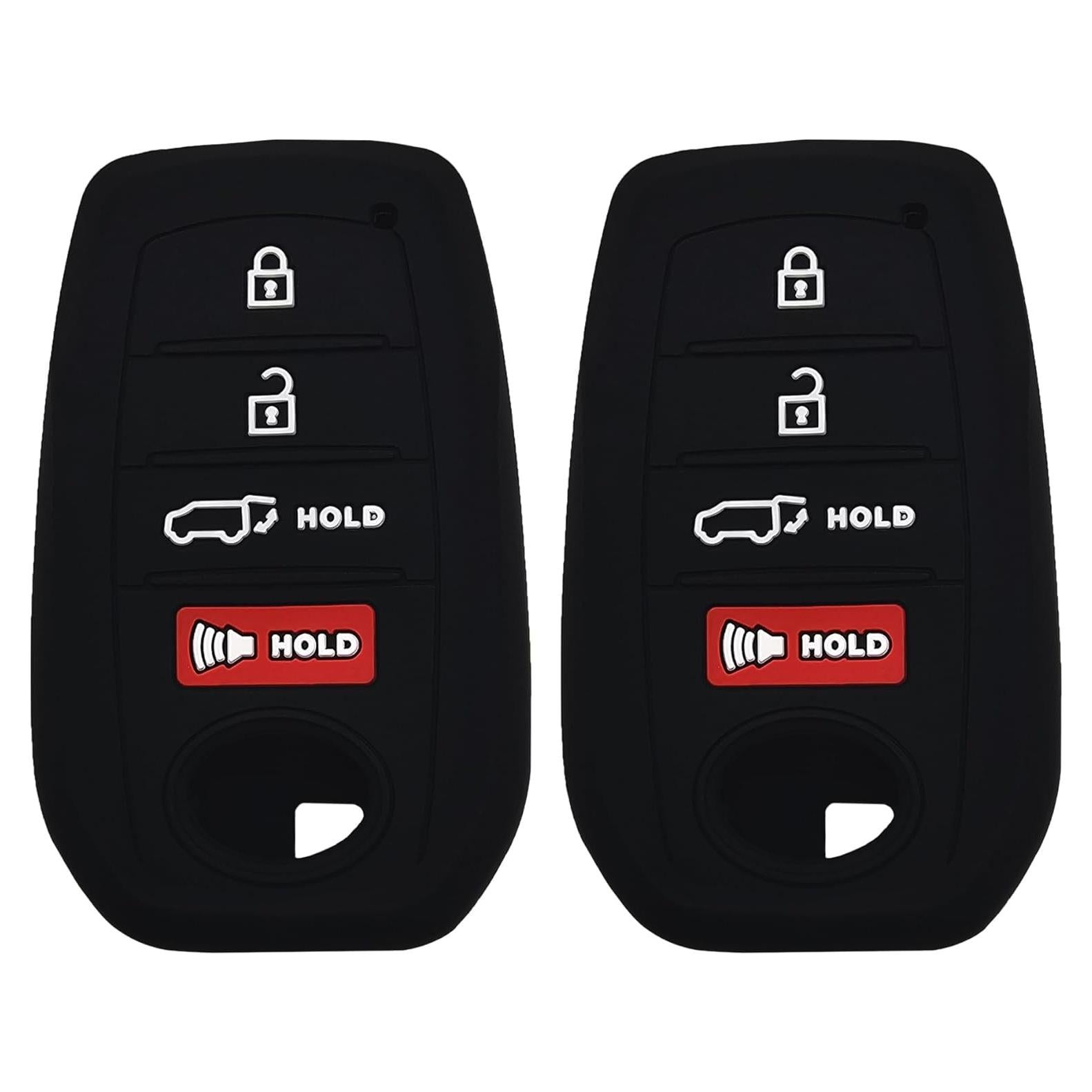 Cubierta de Llave Toyota 2025-2026 Camry Land Cruiser Venza 4 Botones Negro