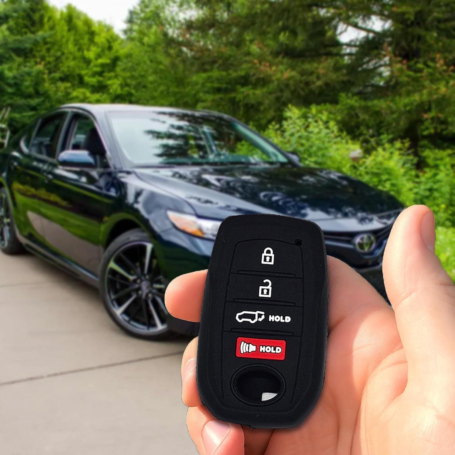 Cubierta de Llave Toyota 2025-2026 Camry Land Cruiser Venza 4 Botones Negro