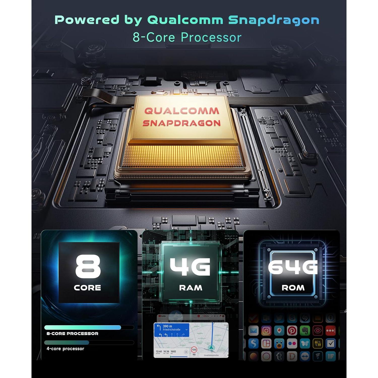 Estéreo de Coche MAHVEC para Toyota Hilux 2015-2020 10.1"