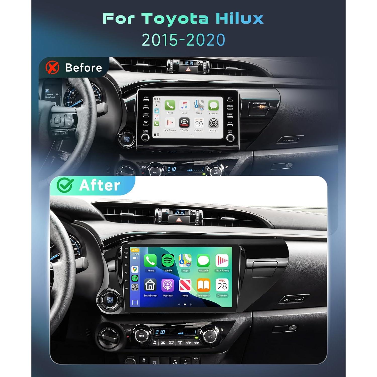 Estéreo de Coche MAHVEC para Toyota Hilux 2015-2020 10.1"