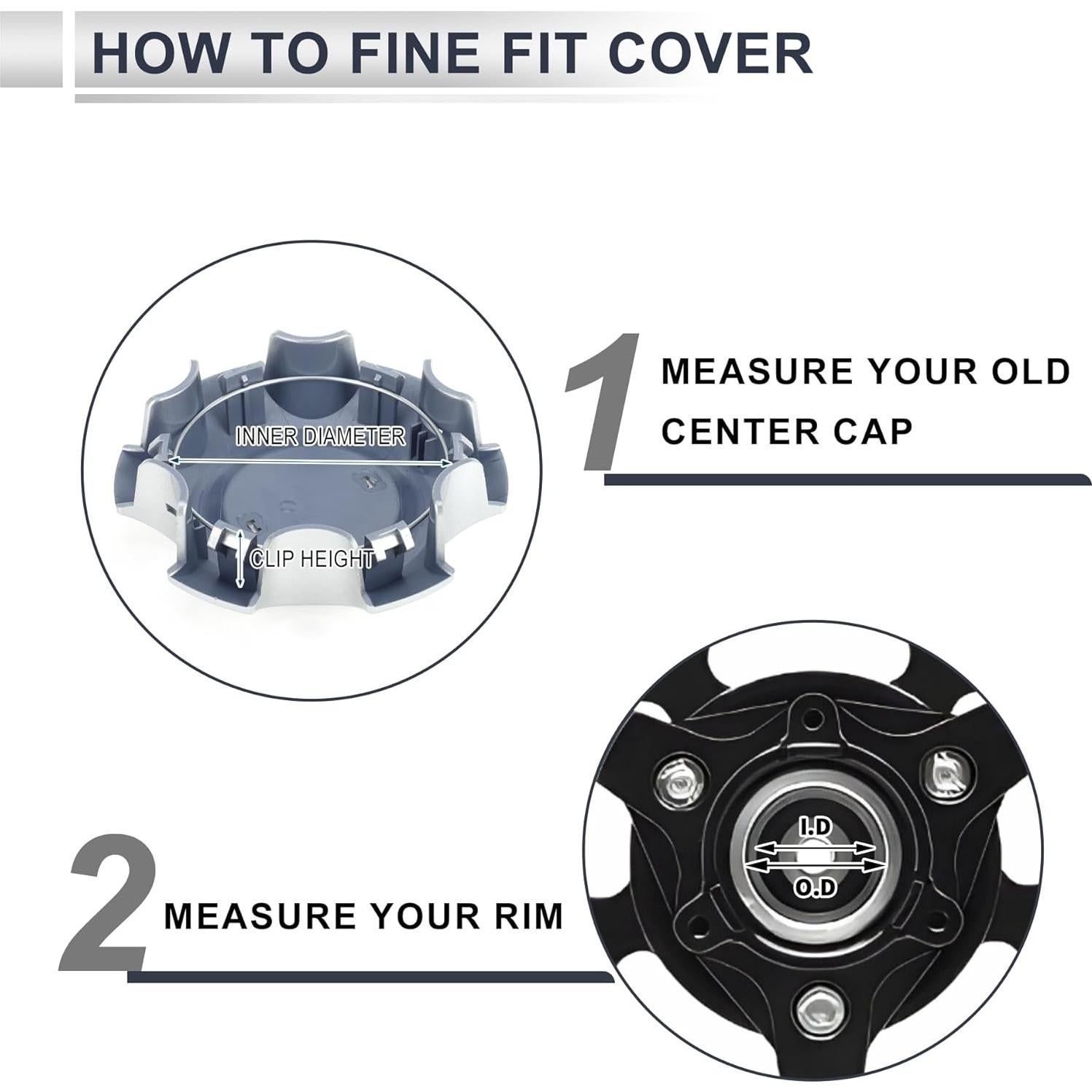 Tapas de Centro de Rueda RATCHROLL para Toyota Hilux 2011-2015 - 4 Pcs