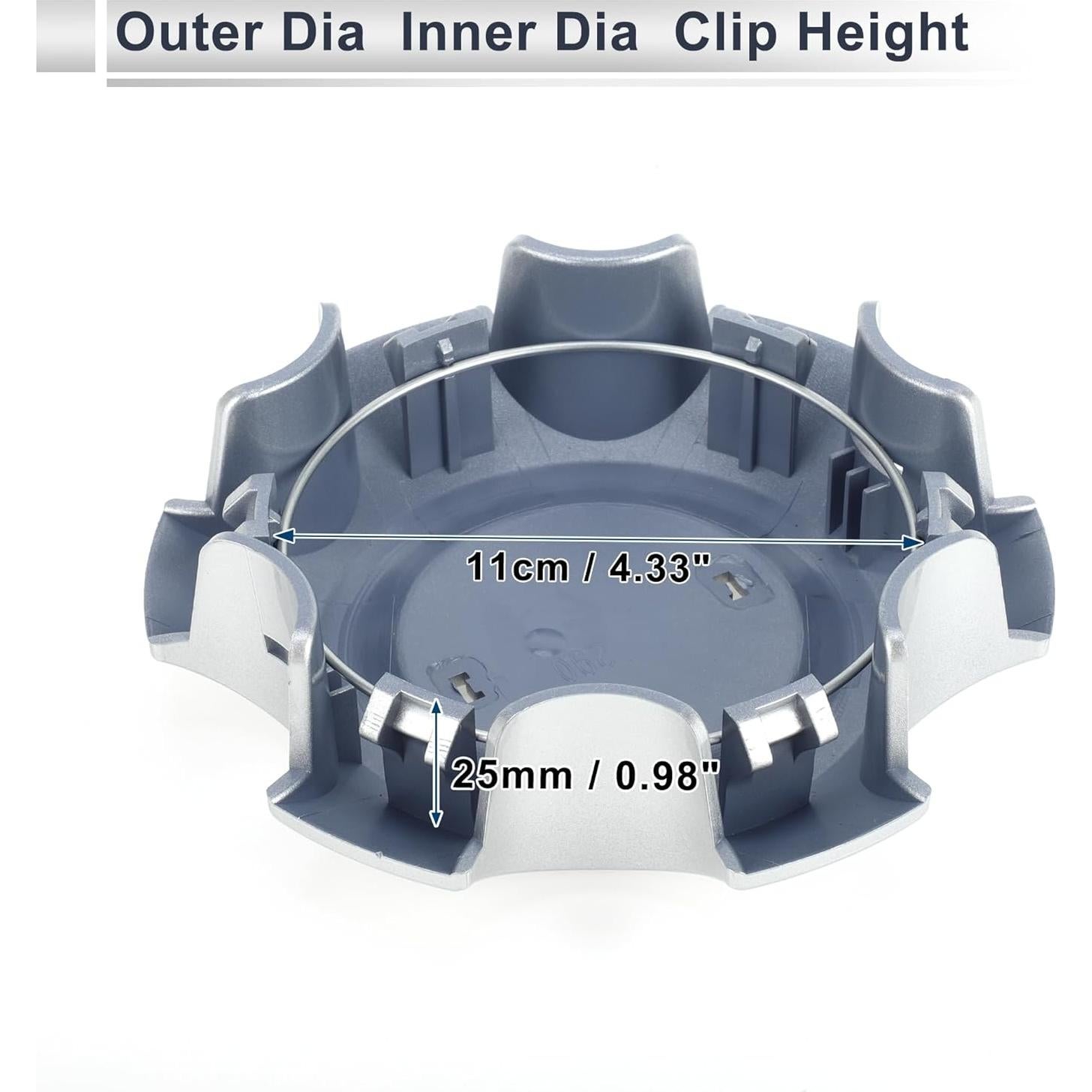 Tapas de Centro de Rueda RATCHROLL para Toyota Hilux 2011-2015 - 4 Pcs