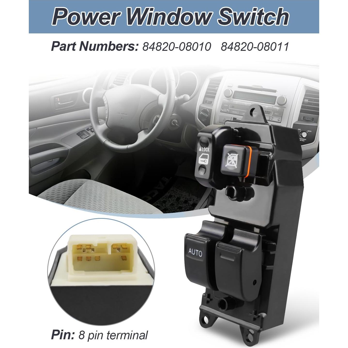 Interruptor Maestro de Ventana Eléctrica Quaneguzy para Toyota