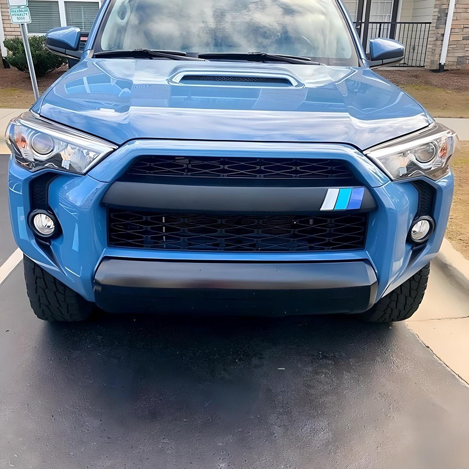 Calcomanía Retro Azul iJDMTOY 25.4 cm Rayas Tricolores