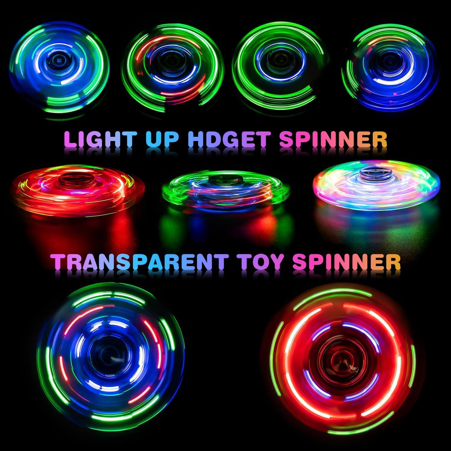 FIGROL Paquete de 5 Spinners Antiestrés LED Multicolor