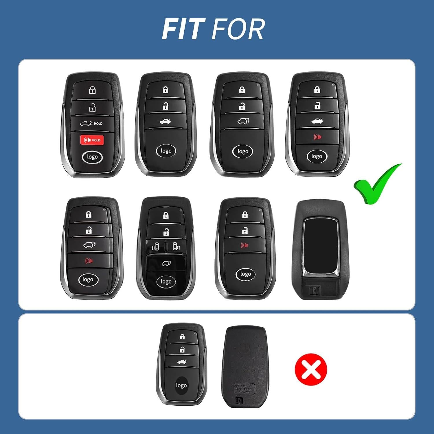 Cubierta de llavero T-carbon para Toyota Venza 2021-2024, fibra de carbono