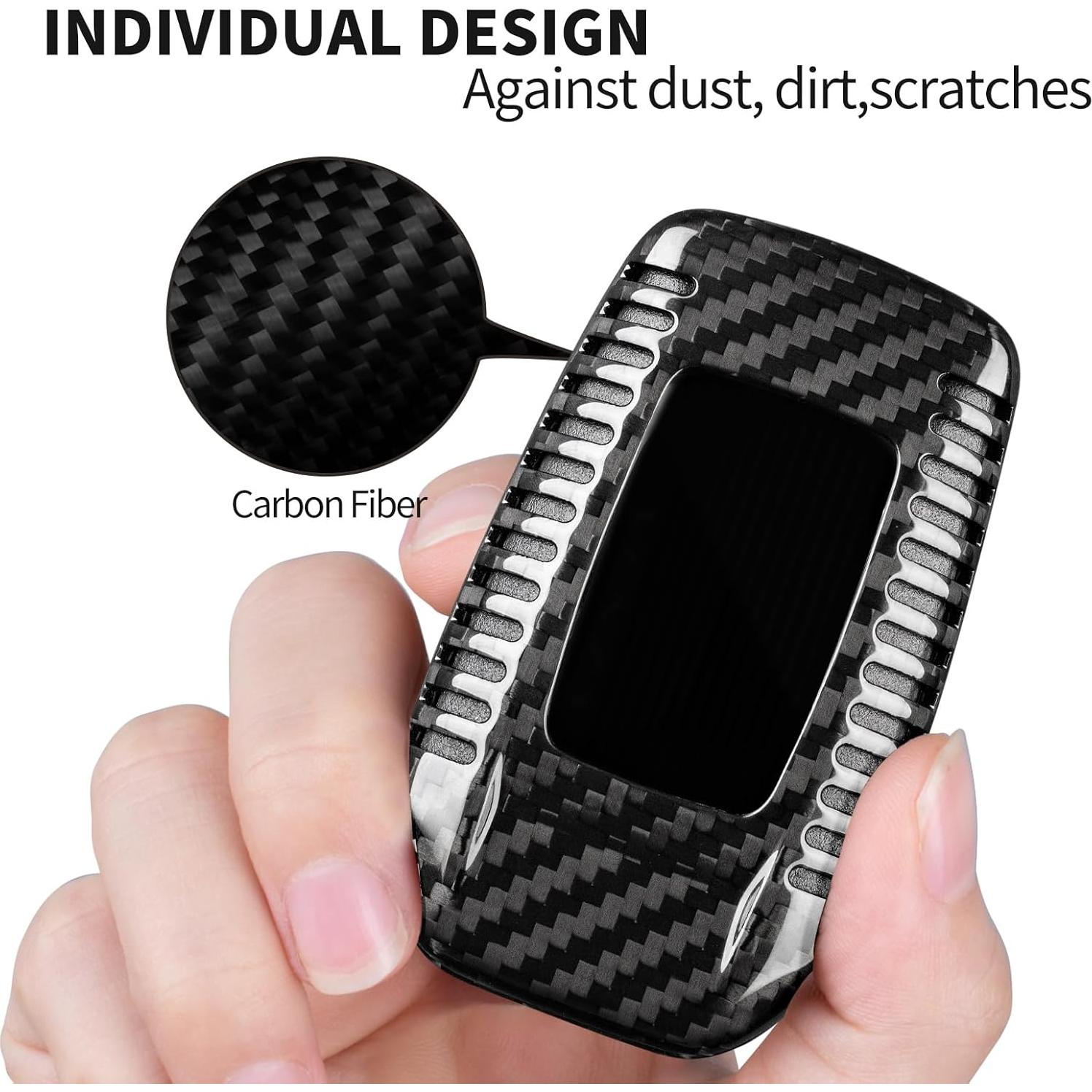 Cubierta de llavero T-carbon para Toyota Venza 2021-2024, fibra de carbono