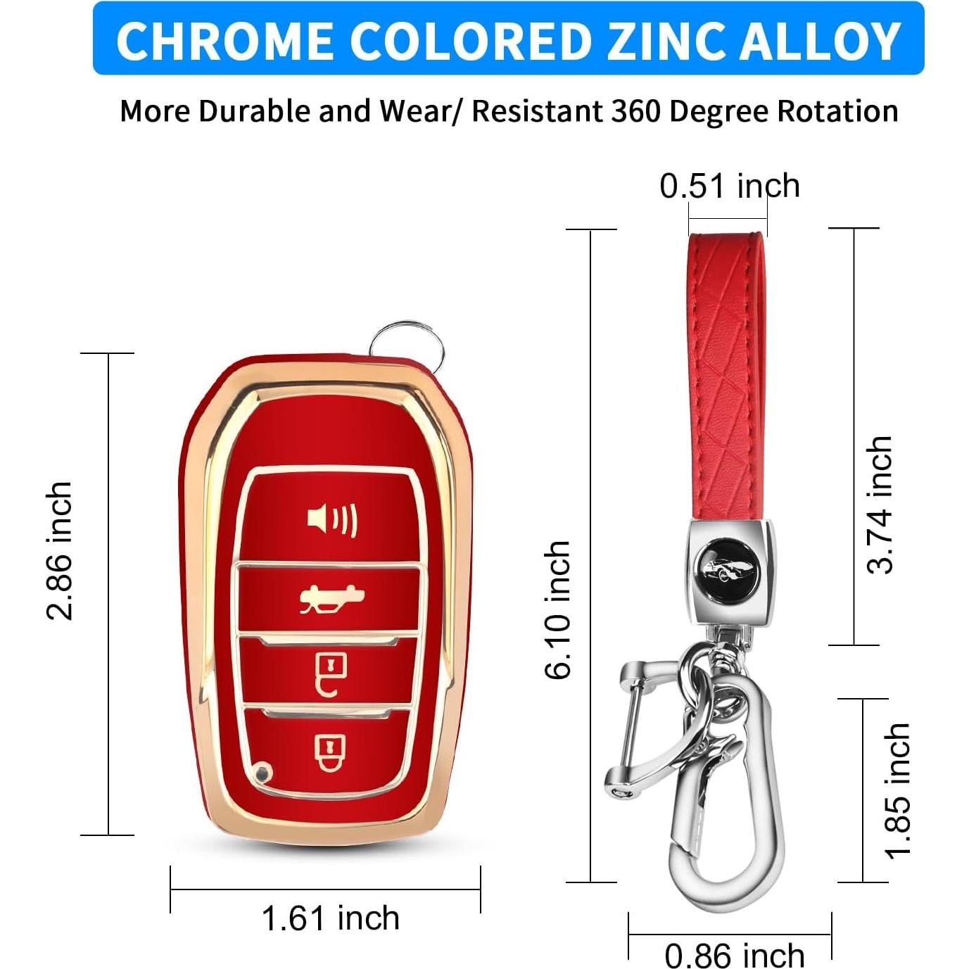 Funda de Llave Toyota QBUC G-Rojo 2019-2024 Venza RAV4