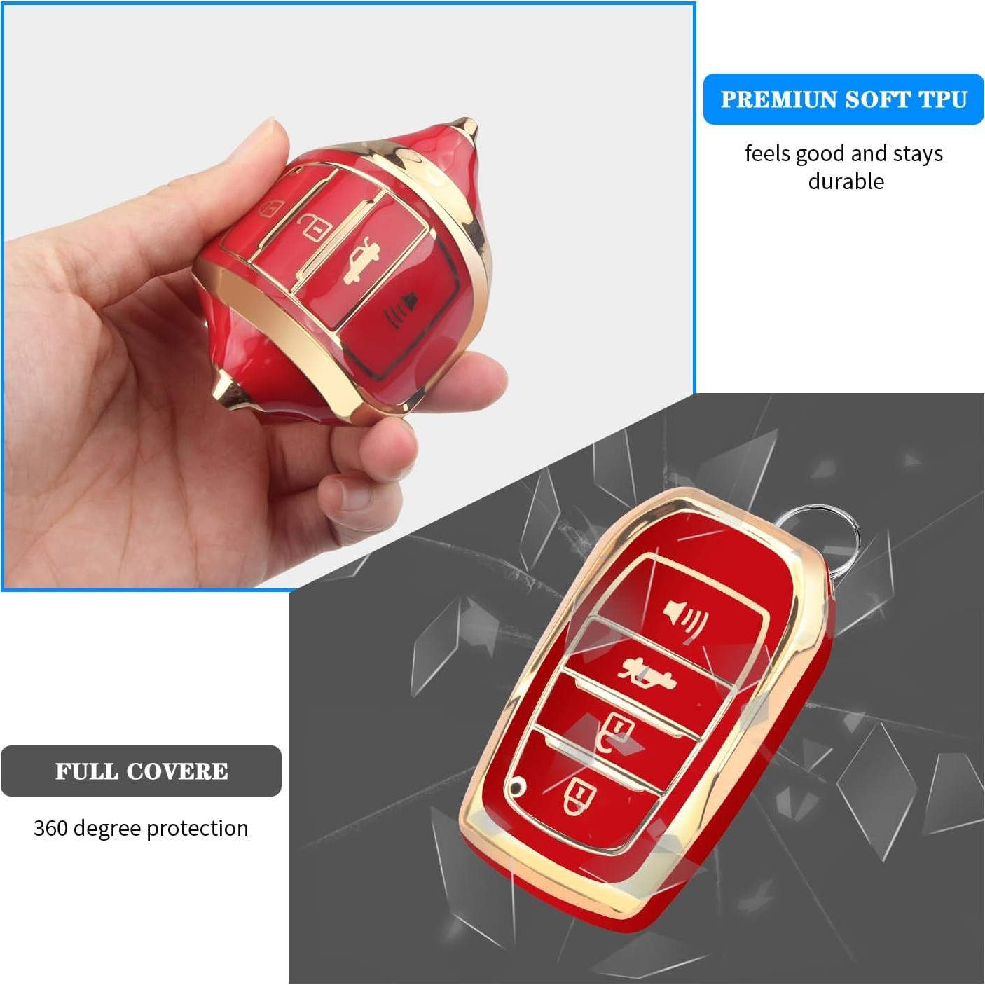 Funda de Llave Toyota QBUC G-Rojo 2019-2024 Venza RAV4