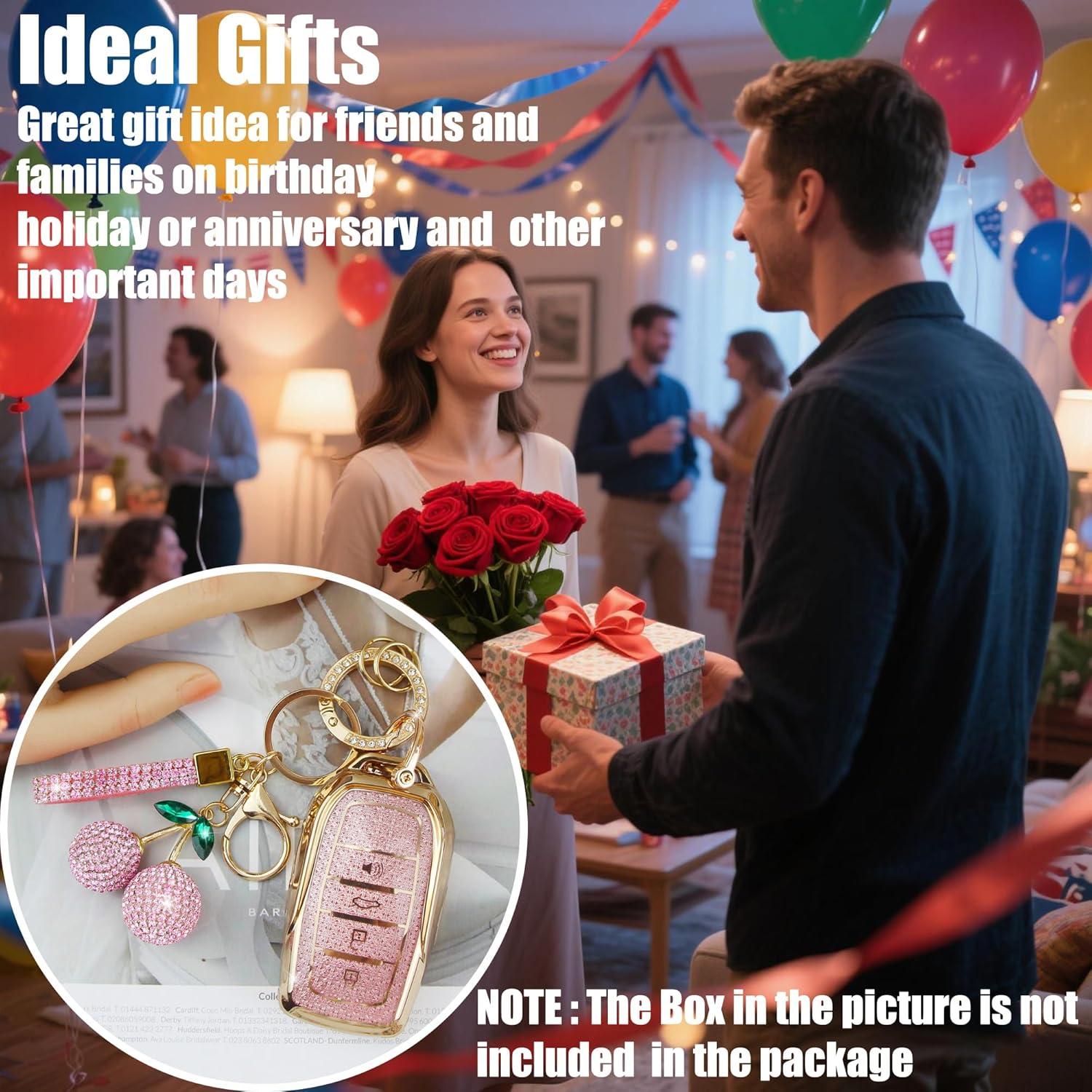 Cubierta de llavero brillante Rayslesan para Toyota 4 botones