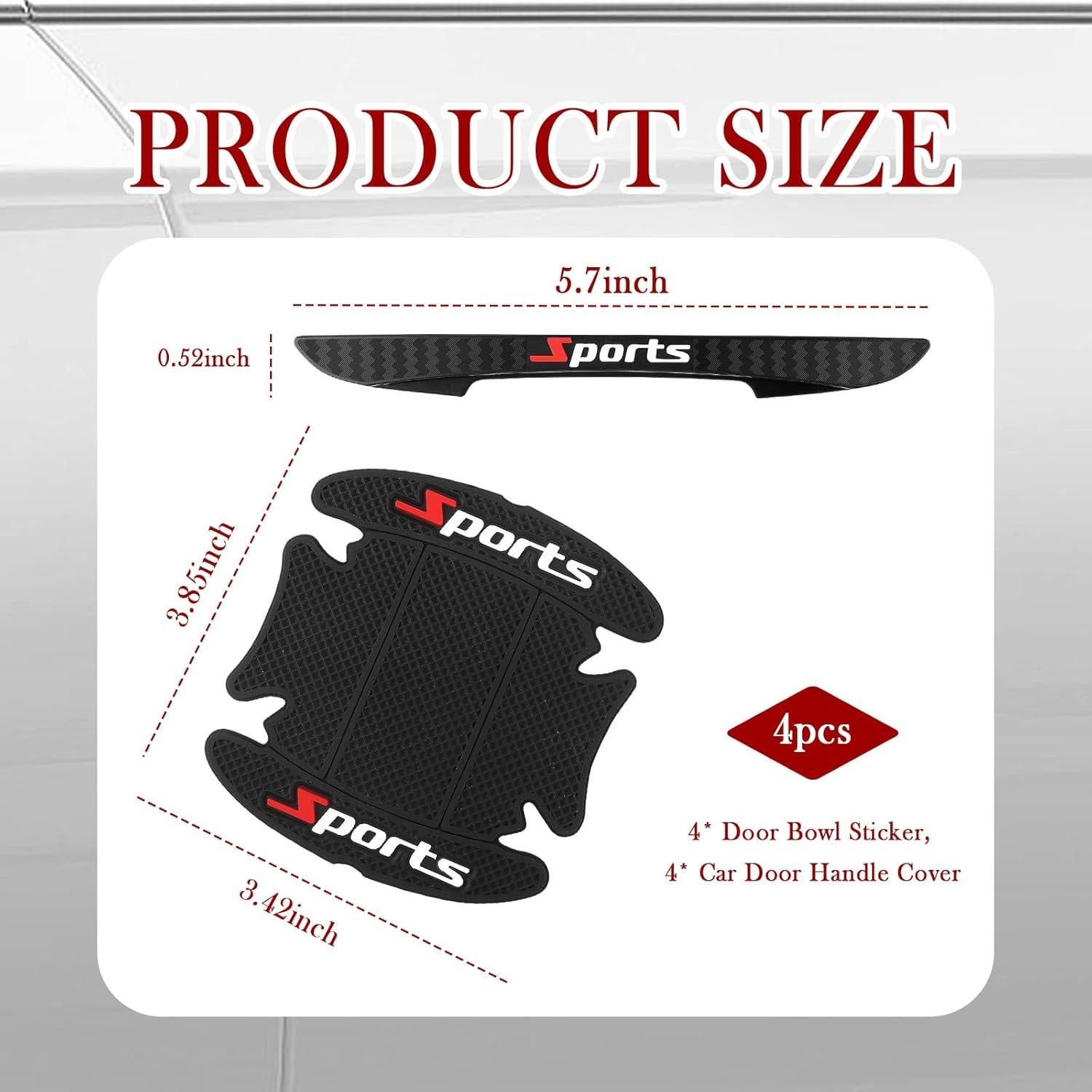 Kit de Protectores de Puerta de Coche YGDMD 8PCS PVC Negro