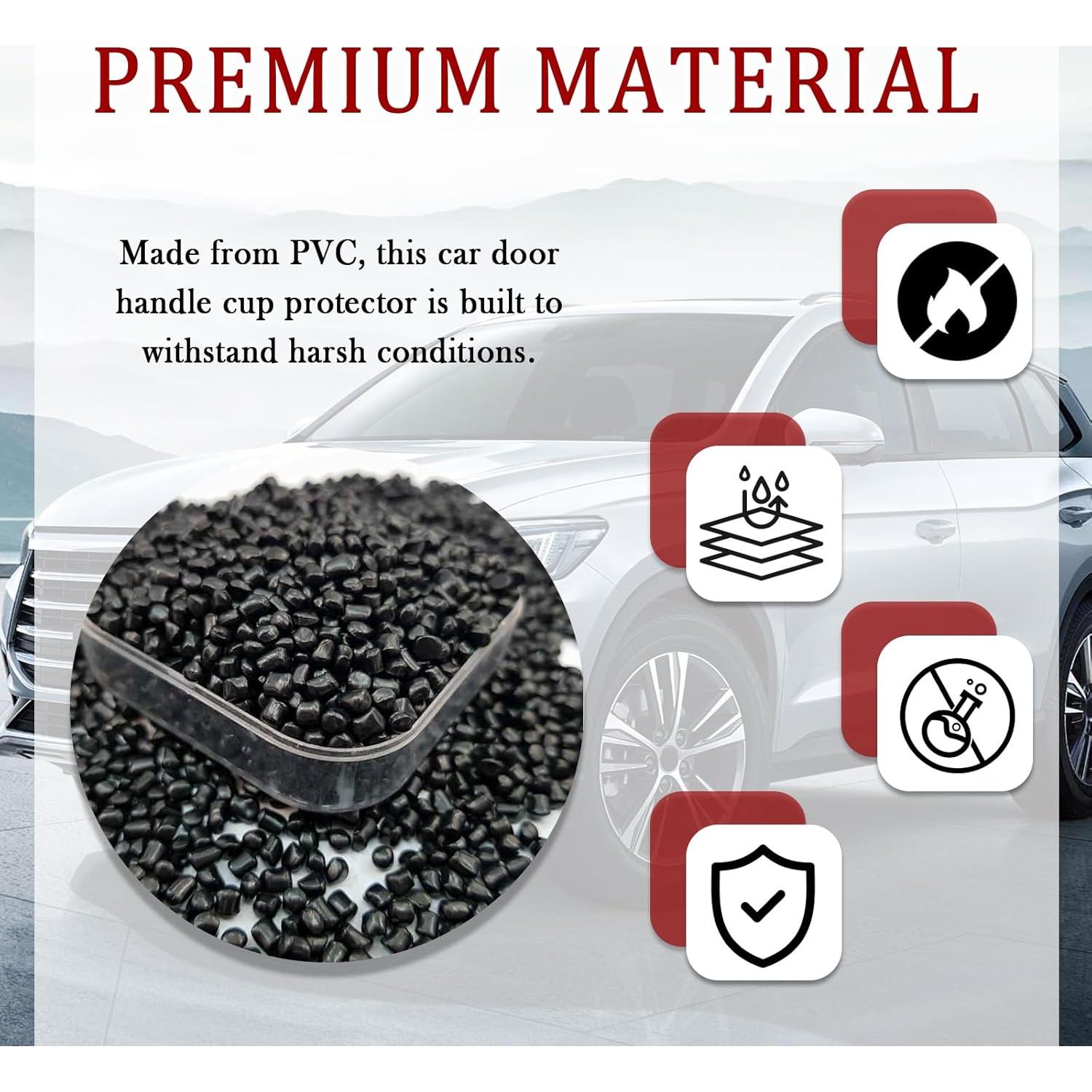 Kit de Protectores de Puerta de Coche YGDMD 8PCS PVC Negro