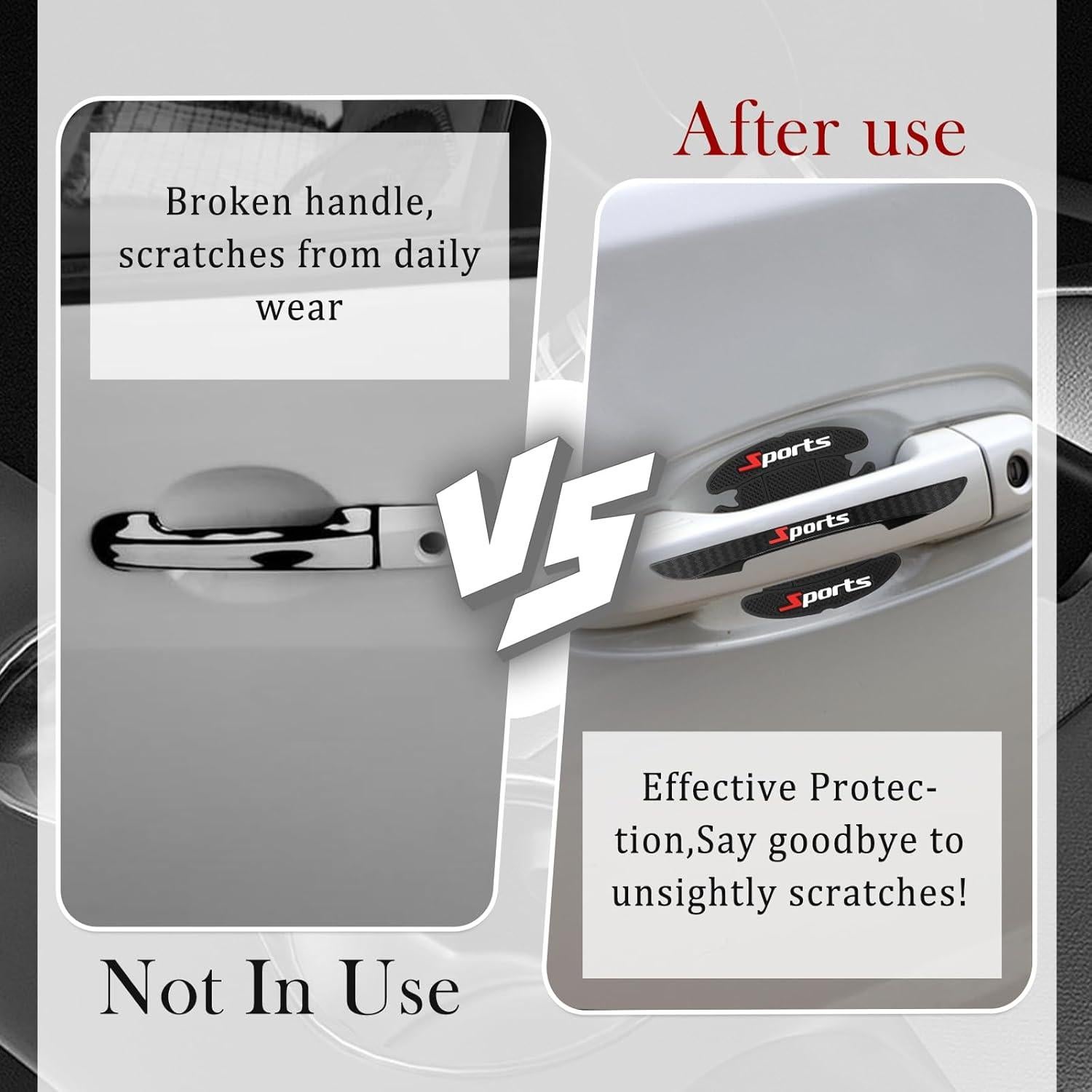 Kit de Protectores de Puerta de Coche YGDMD 8PCS PVC Negro