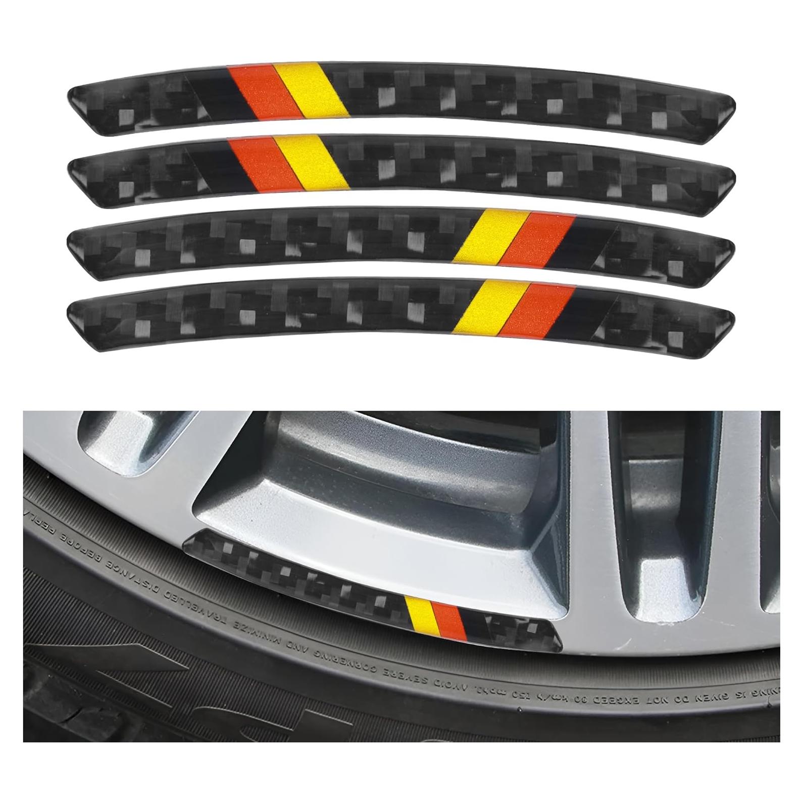 Calcomanías para Ruedas SCUARI 4 Piezas Fibra de Carbono 90x8mm