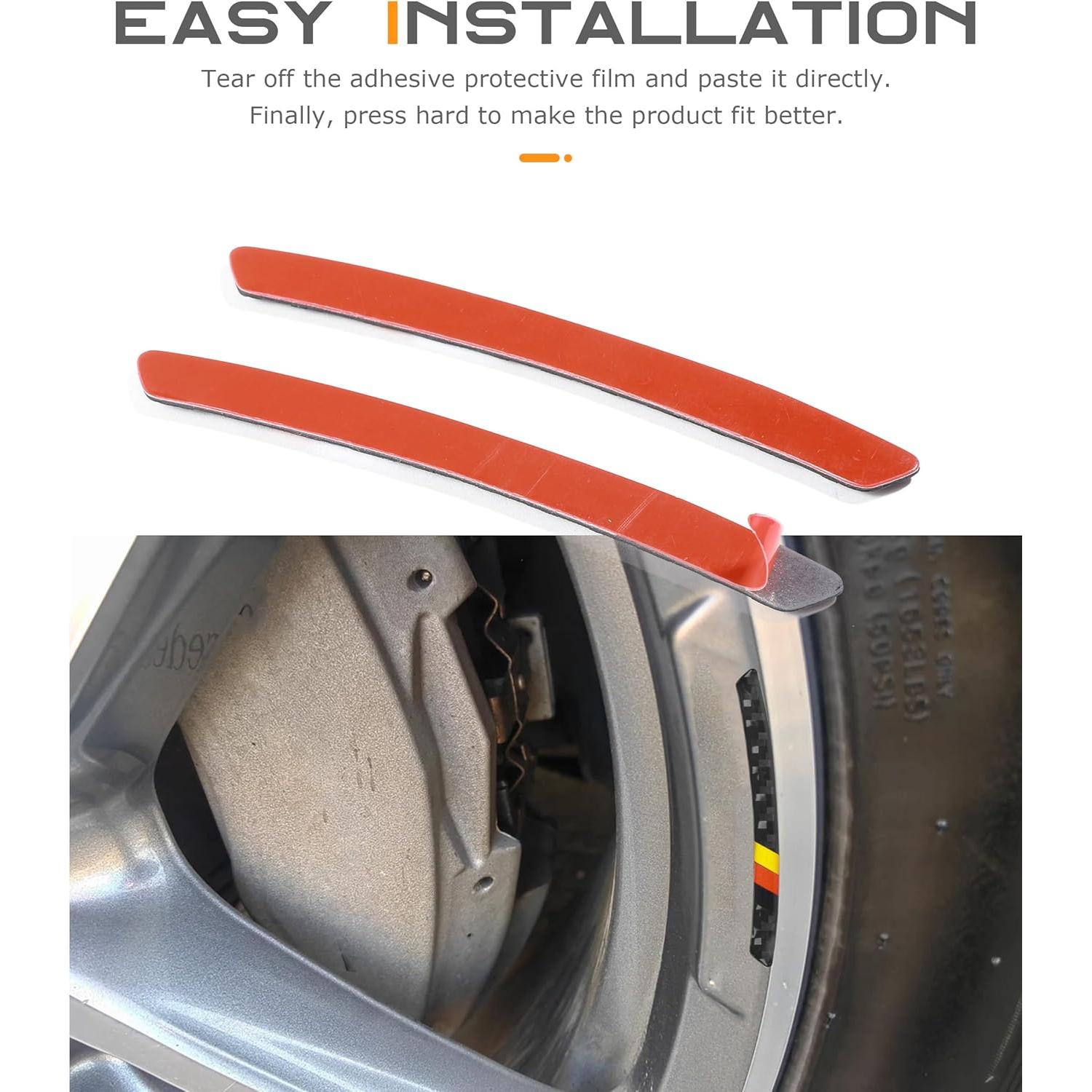 Calcomanías para Ruedas SCUARI 4 Piezas Fibra de Carbono 90x8mm