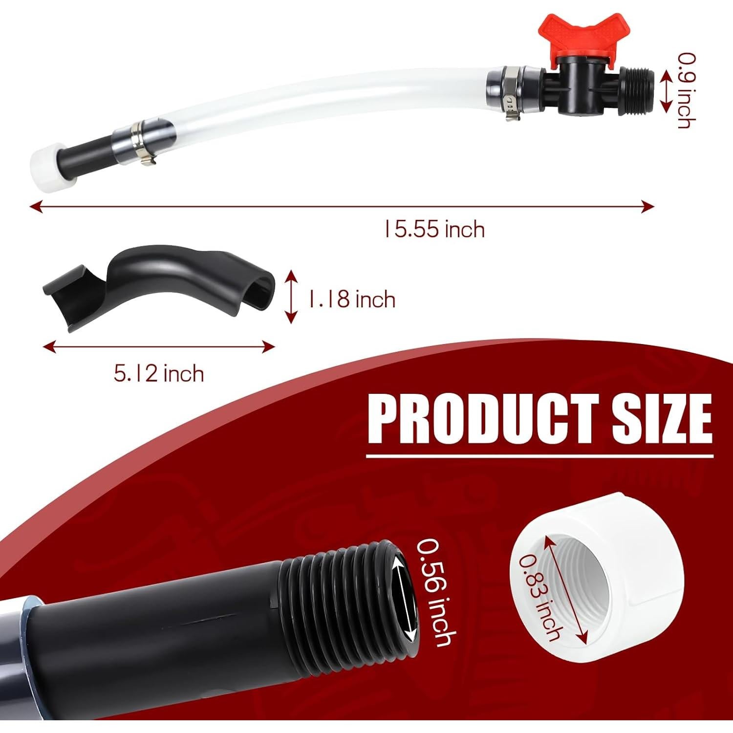 Kit de Manguera de Combustible Ongfuwu con Válvula y Curvador