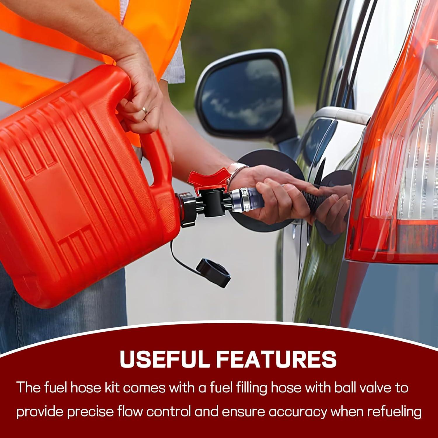 Kit de Manguera de Combustible Ongfuwu con Válvula y Curvador