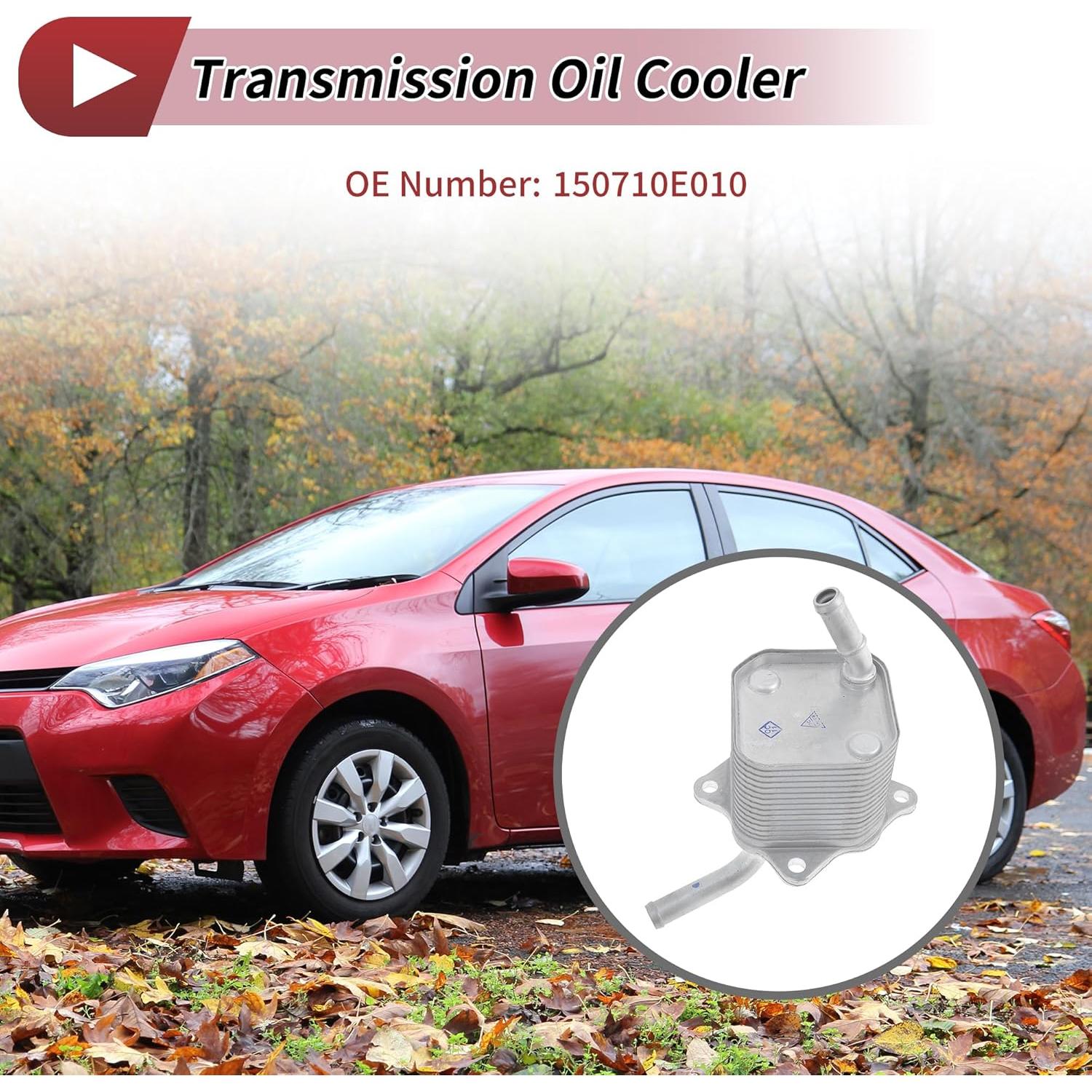 Engine Oil Cooler for Toyota Hilux Revo 1GD 2GD 2015-2020 Transmission Oil Cooler Trans Cooler No.150710E010 Aluminum Alloy Silver Tone 1 Pcs