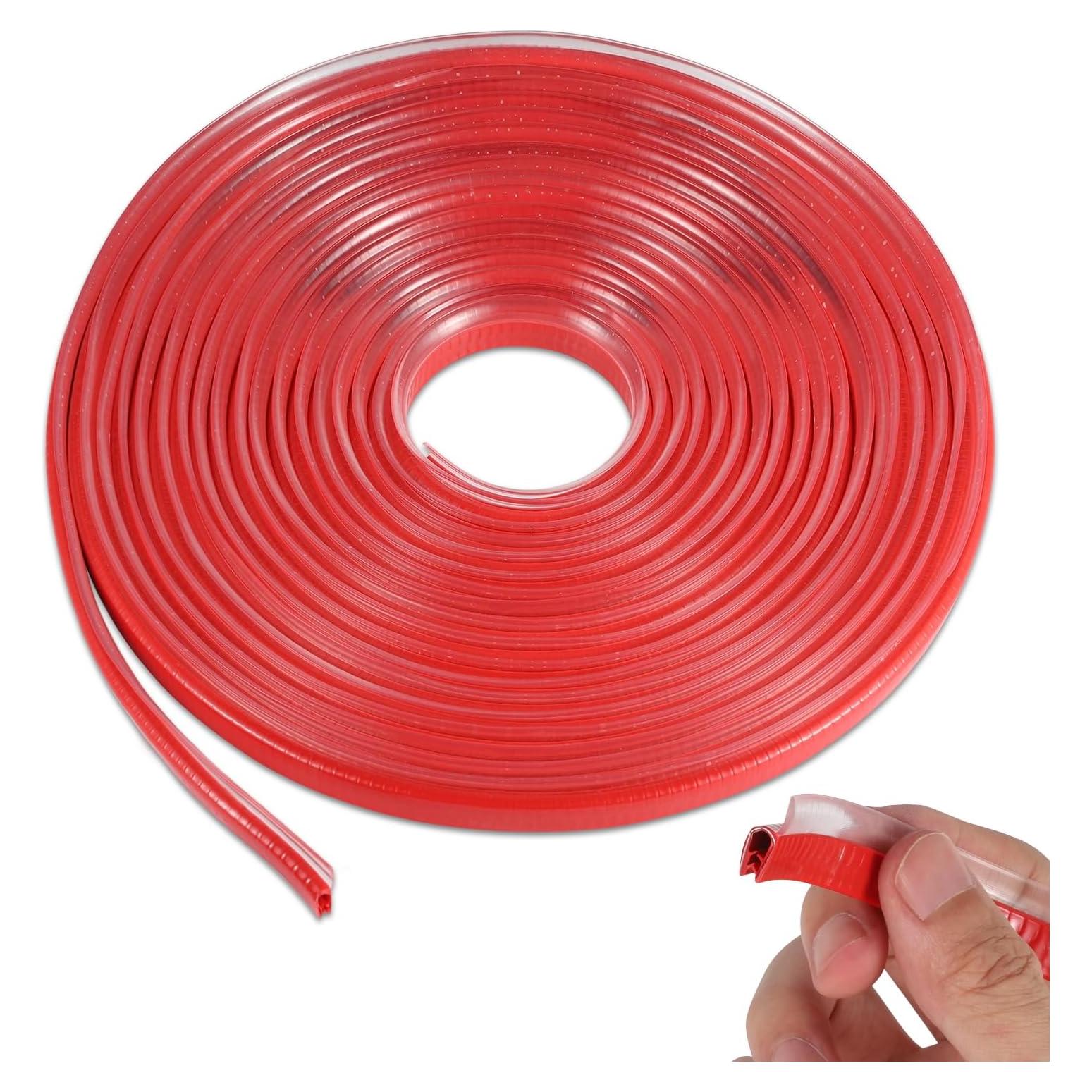 Protector de Borde de Puerta de Coche SINGARO 10M Rojo