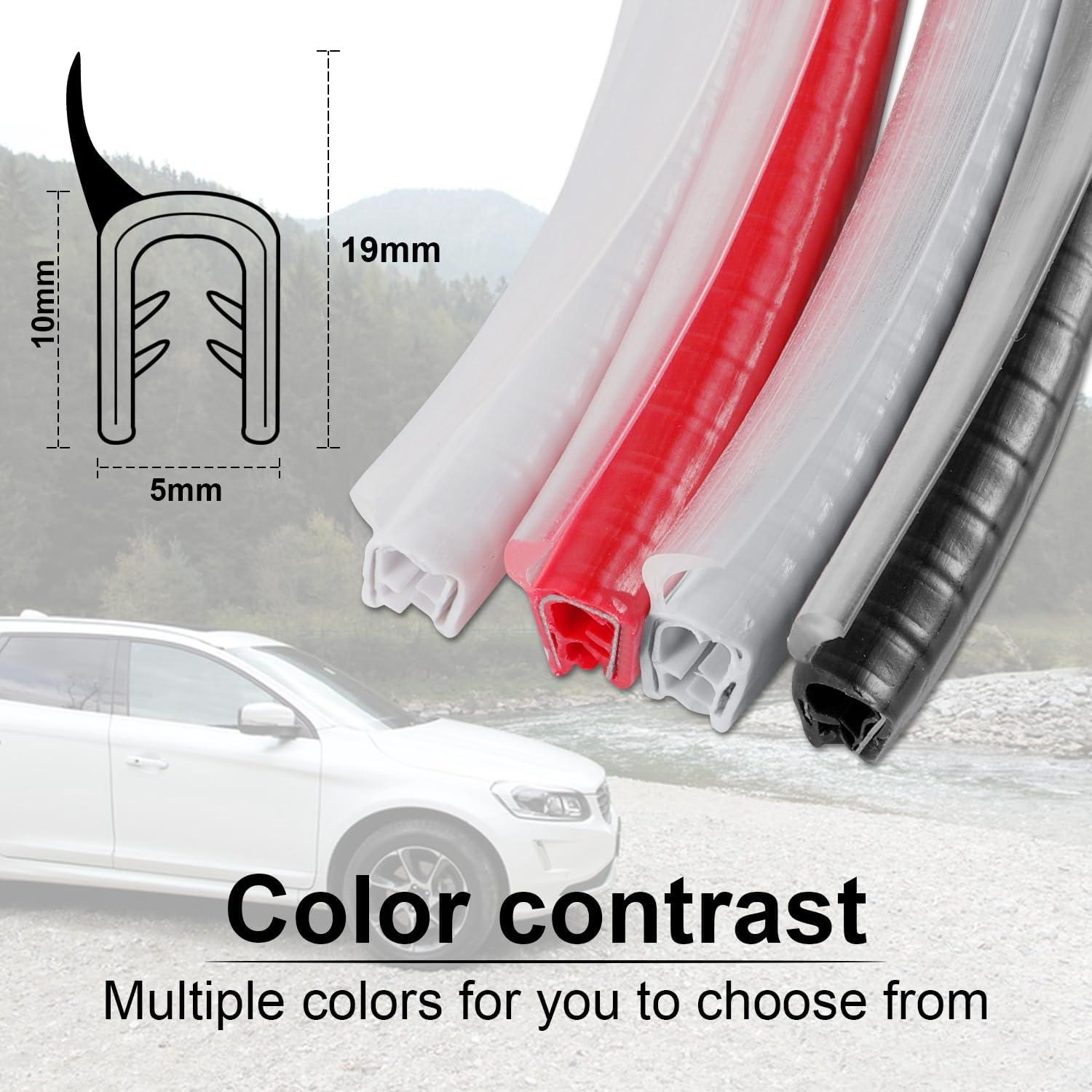 Protector de Borde de Puerta de Coche SINGARO 10M Rojo