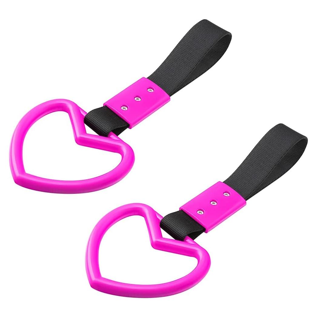 Anillos Tsurikawa Fekey&JF 2PCS Corazón Rosa/Negro 23.4cm