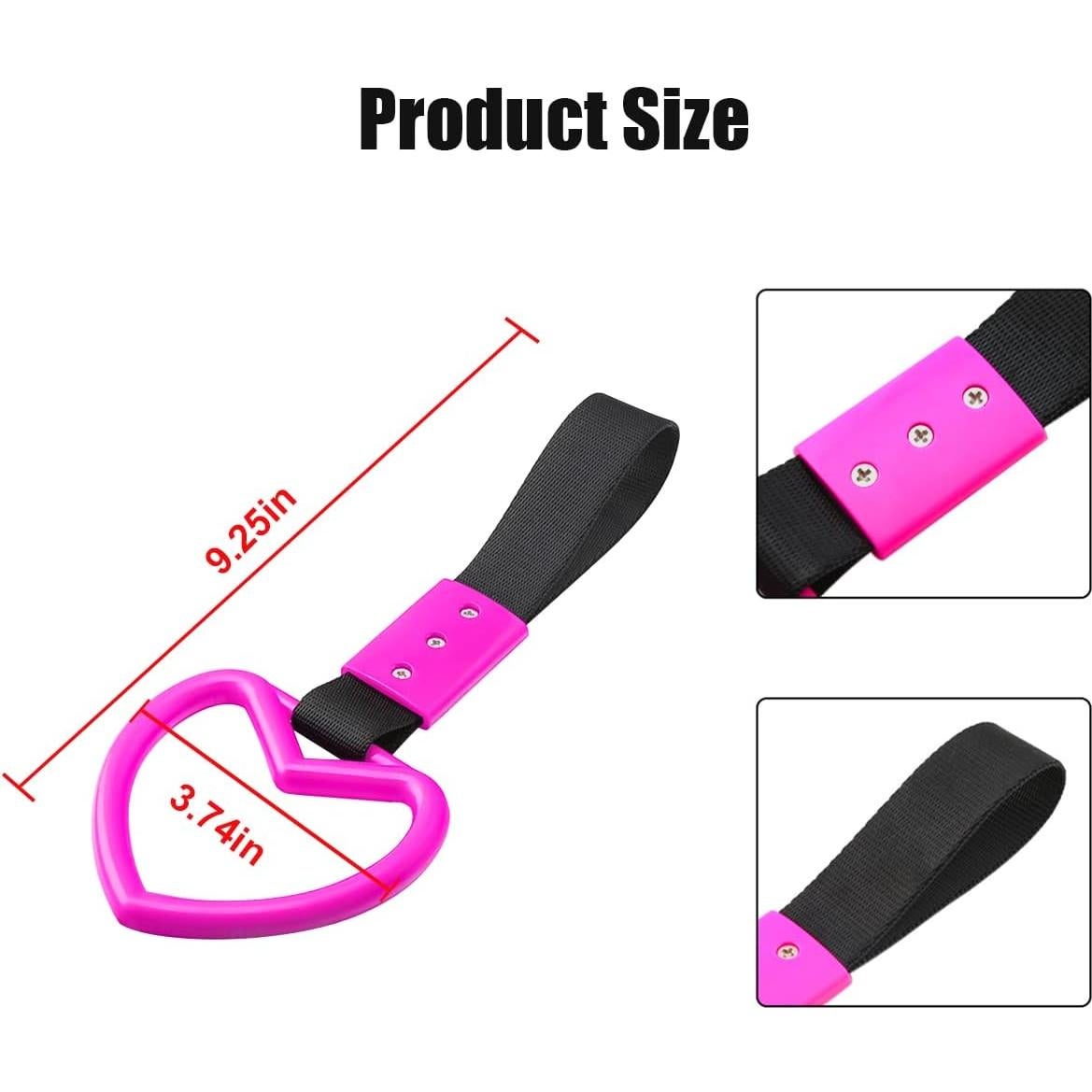 Anillos Tsurikawa Fekey&JF 2PCS Corazón Rosa/Negro 23.4cm