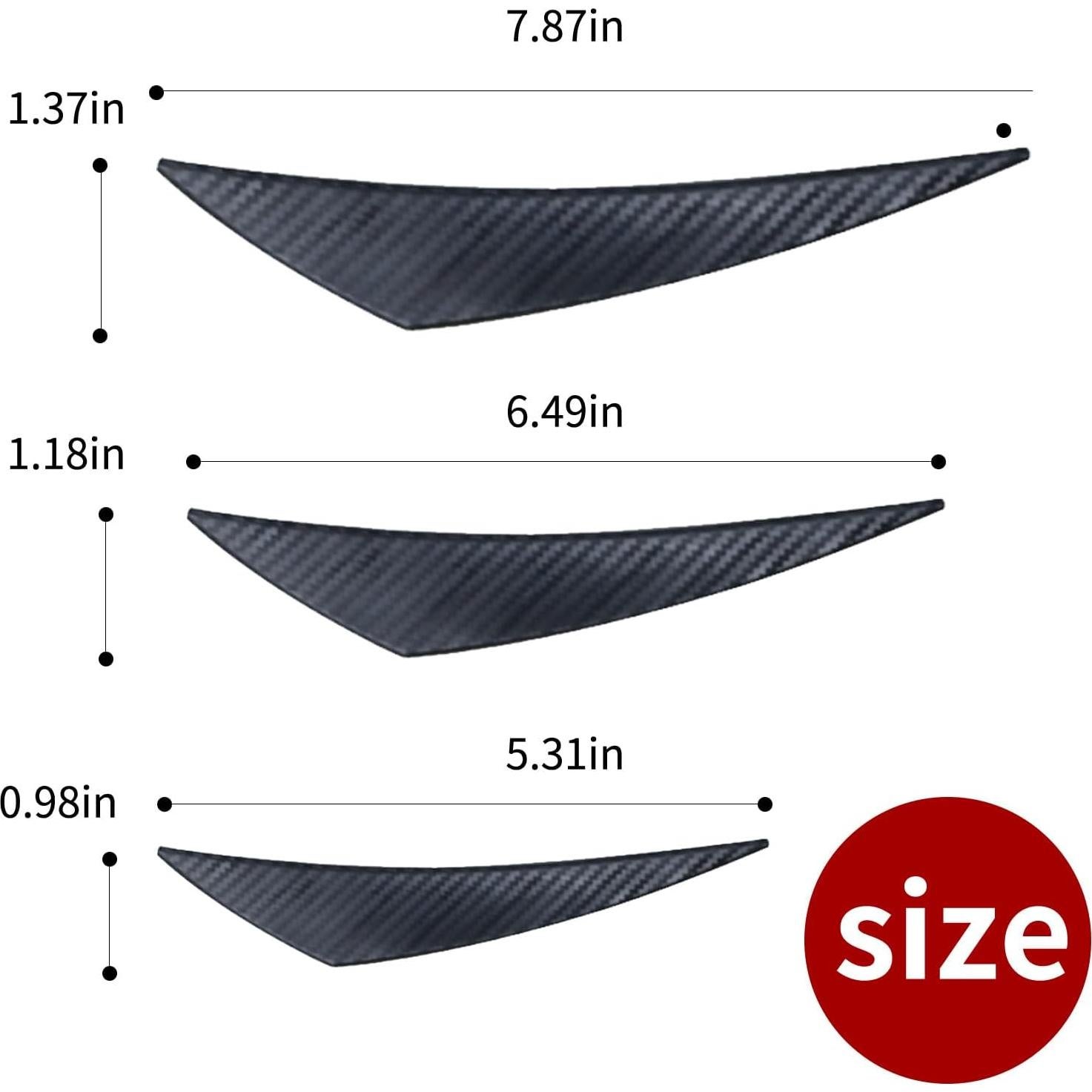 Kit de 6 Canards para Spoiler de Coche Coppialu Fibra Carbono