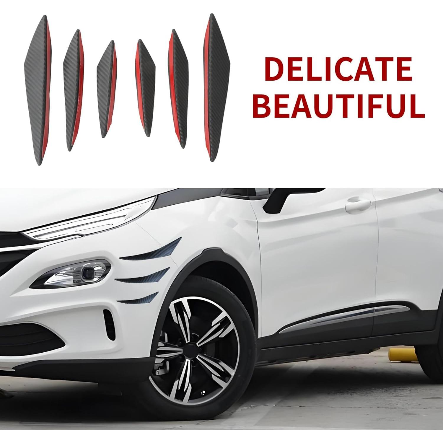 Kit de 6 Canards para Spoiler de Coche Coppialu Fibra Carbono