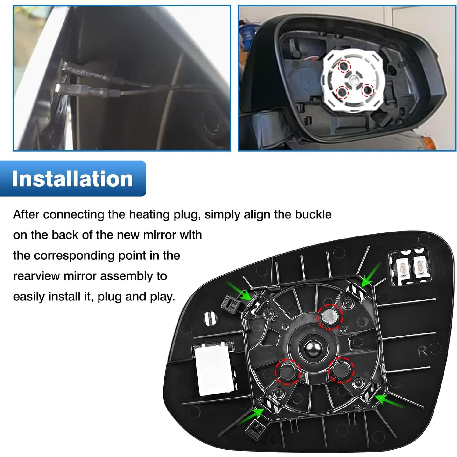 Espejo retrovisor derecho TOP-MAX convexo calefaccionado Toyota RAV4 2016-2018 / 4Runner 2014-2023