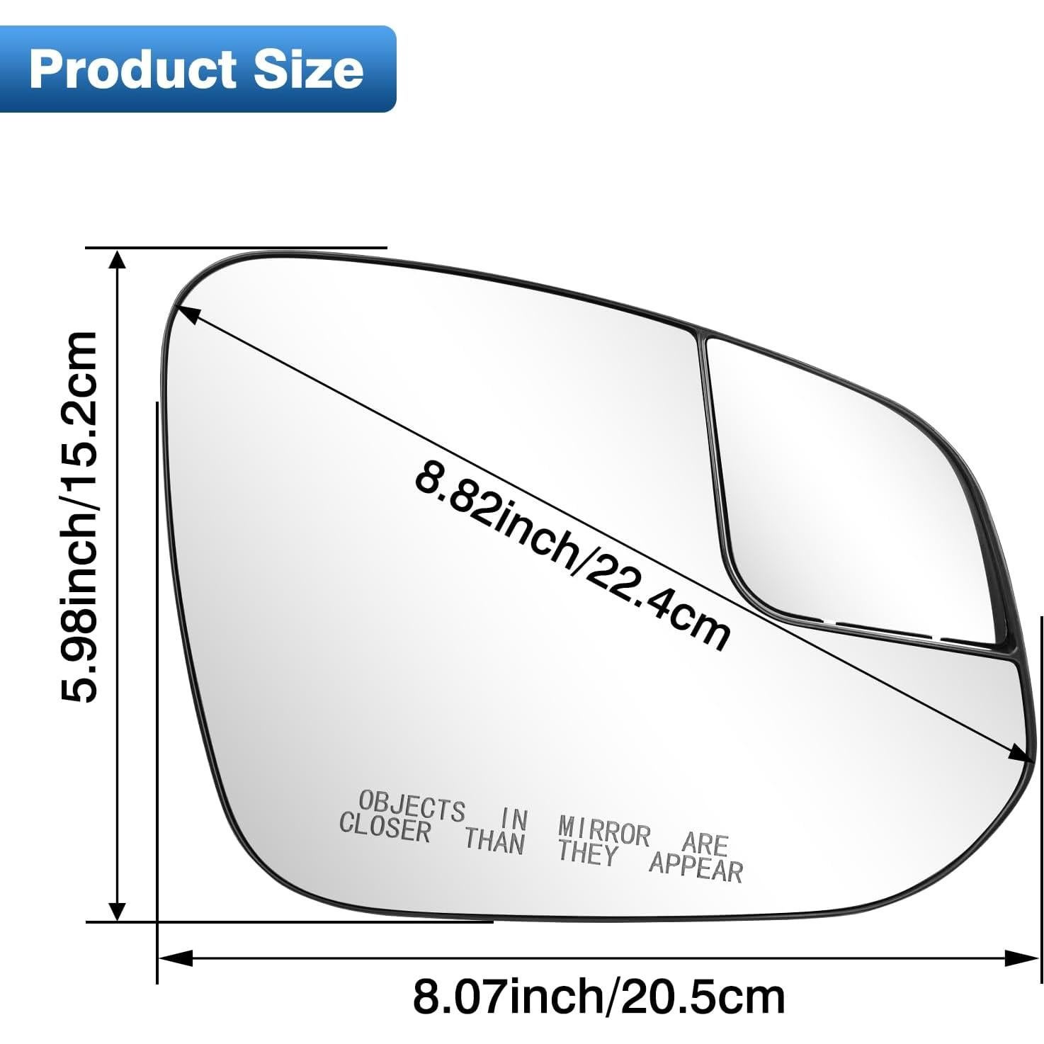 Espejo retrovisor derecho TOP-MAX convexo calefaccionado Toyota RAV4 2016-2018 / 4Runner 2014-2023