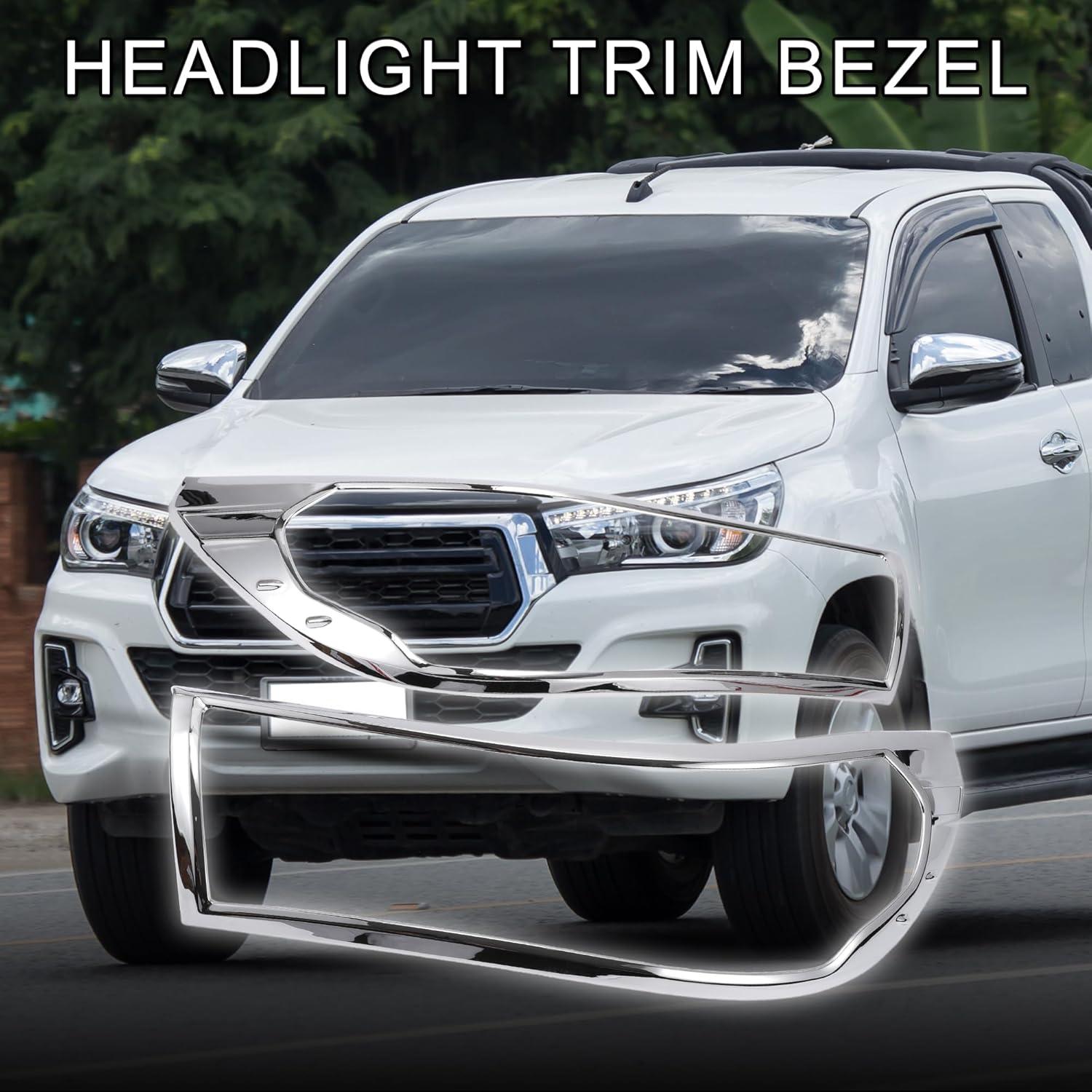 Bisel de Recubrimiento de Faros TUCKBOLD para Toyota HILUX REVO 2015-2017