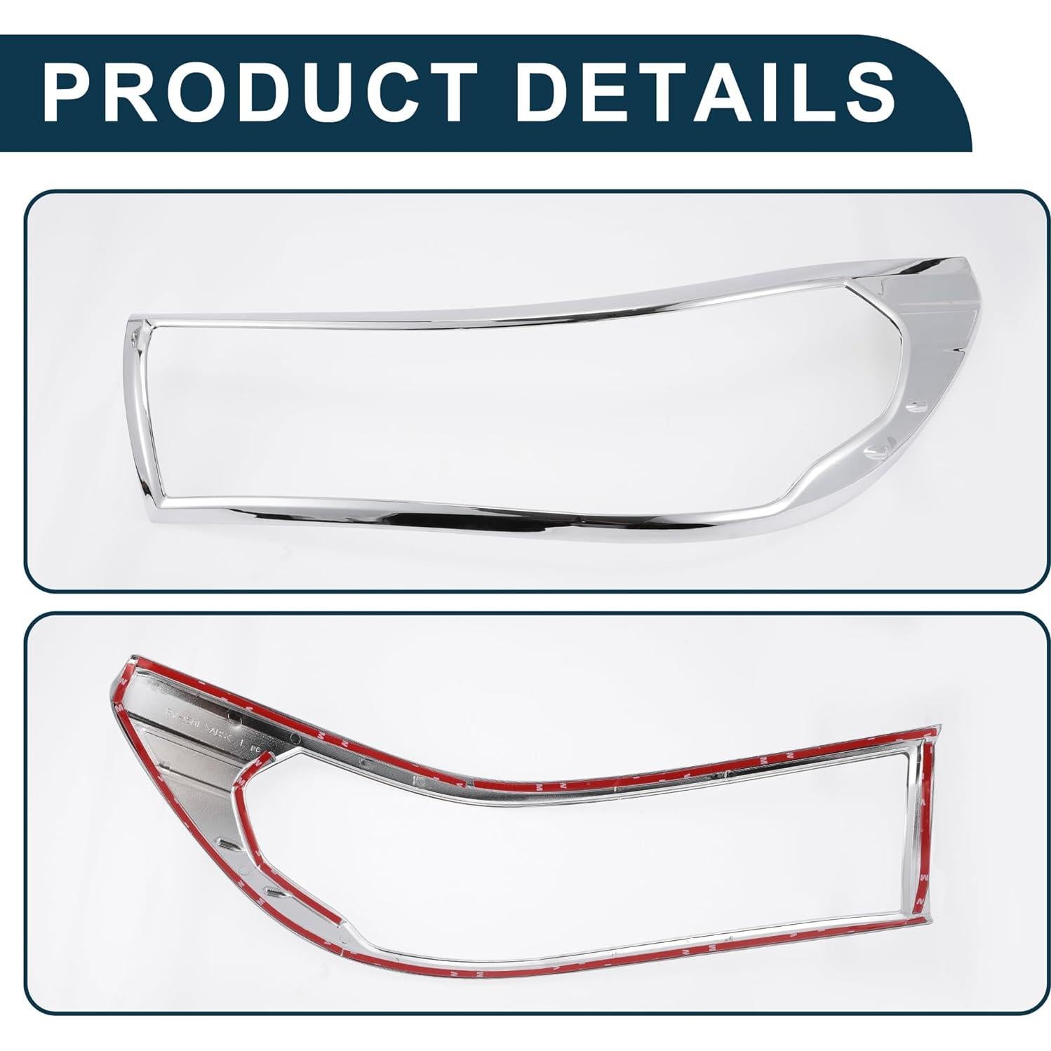 Bisel de Recubrimiento de Faros TUCKBOLD para Toyota HILUX REVO 2015-2017