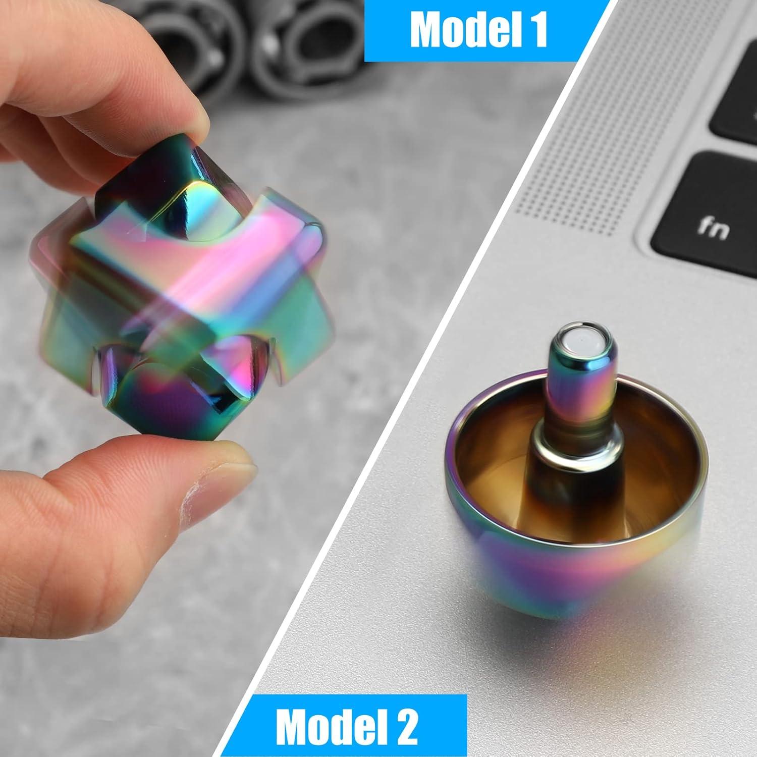 Spinner Cubo Antiestrés Umnodobn 2-en-1 Metálico Multicolor