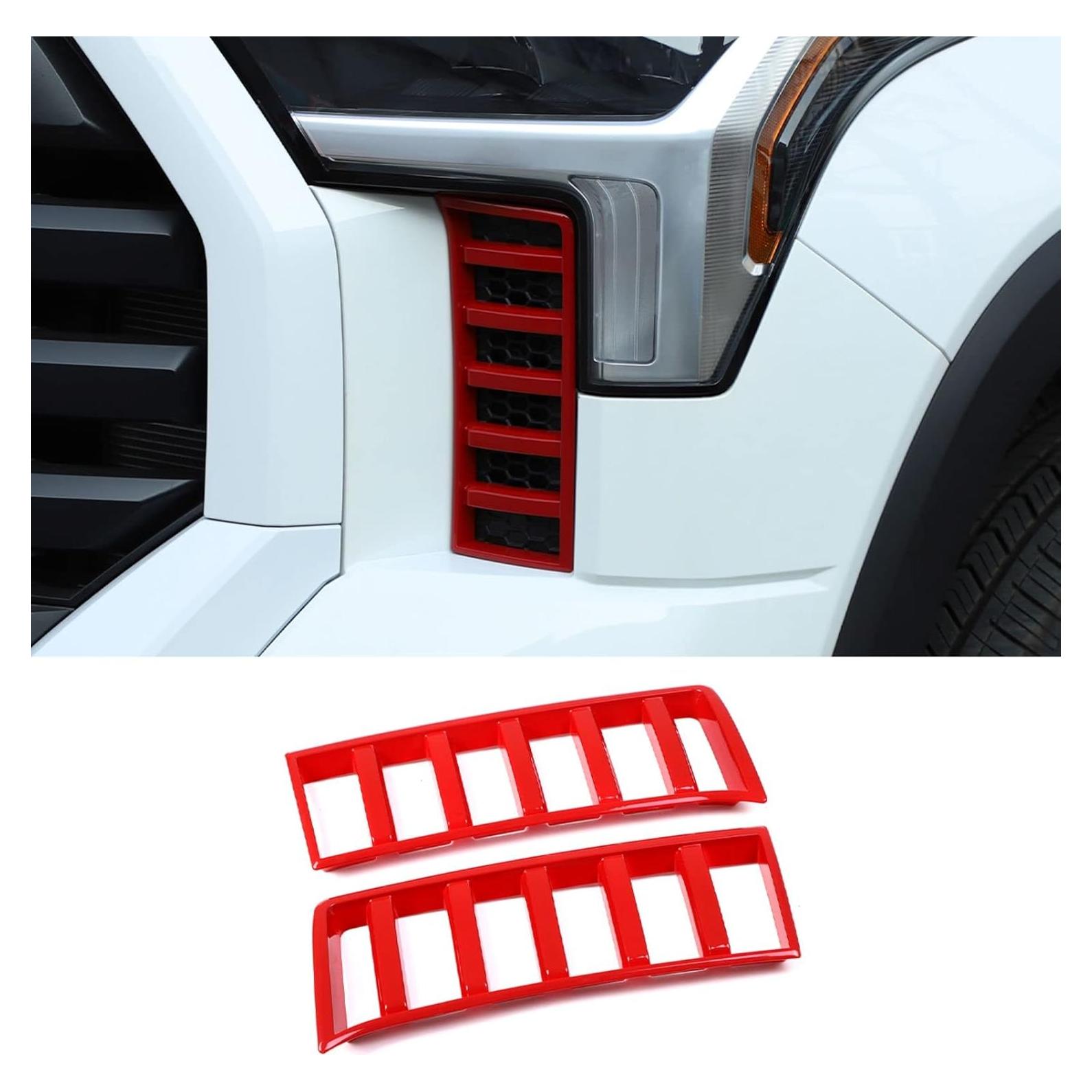 Cubierta de Rejilla de Faro Toyota Tundra 2022-2025 Rojo