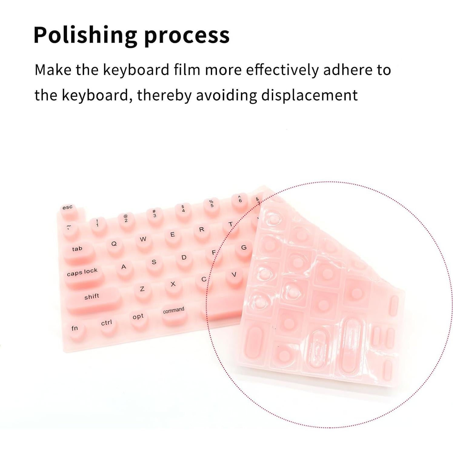 Cubierta de Teclado de Silicona para Uñas Largas - Negro