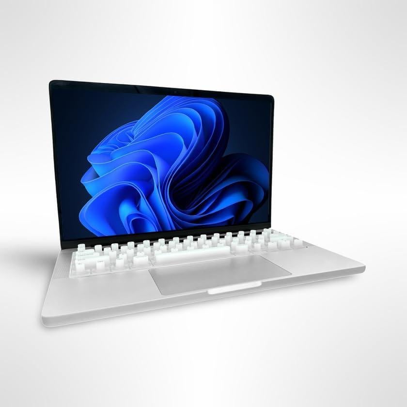 Cubierta de Teclado de Silicona para Uñas Largas - Negro