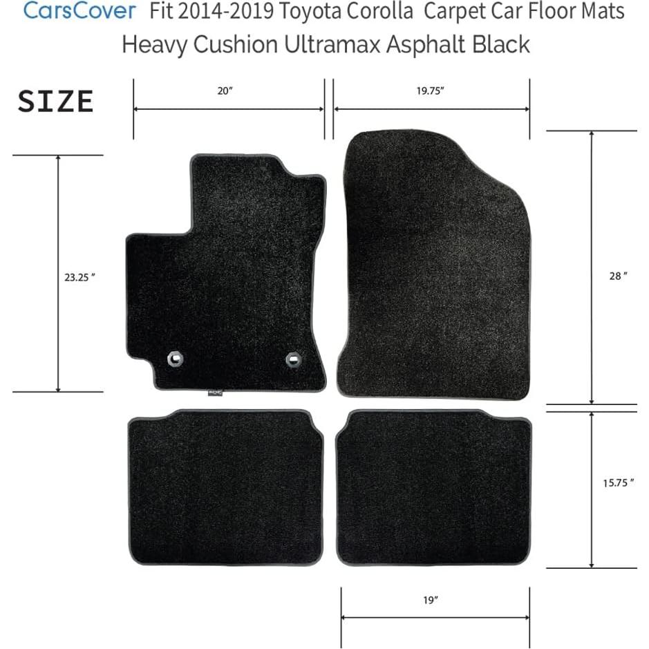 Alfombrillas de Piso CarsCover para Toyota Corolla 2014-2019