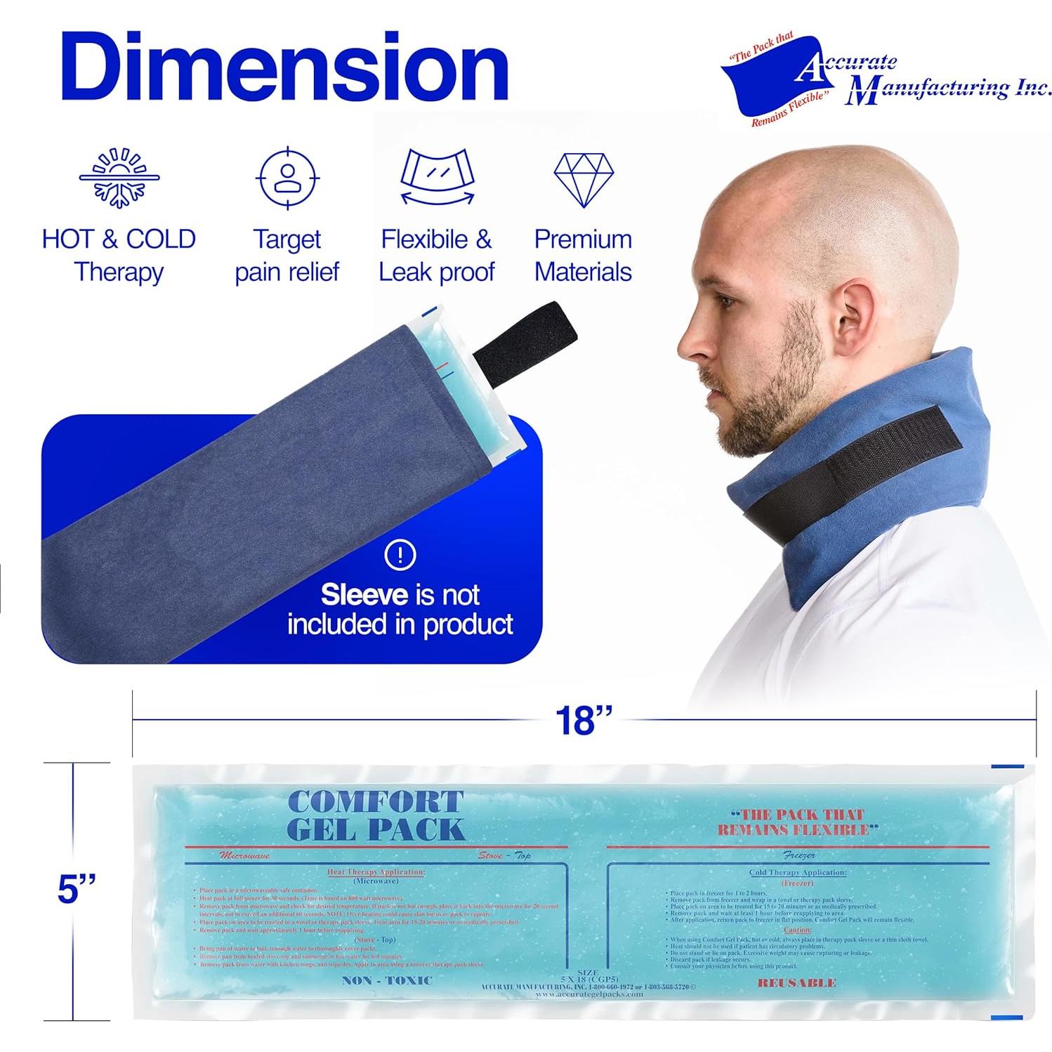 Paquete de Hielo Reutilizable Flexible Accurate 12.7x45.7cm