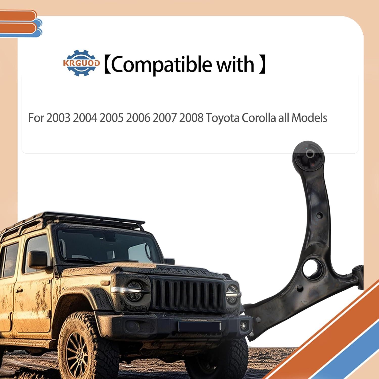 Kit de Suspensión Inferior Delantera KRGUOD 10 Piezas Toyota Corolla 2003-2008