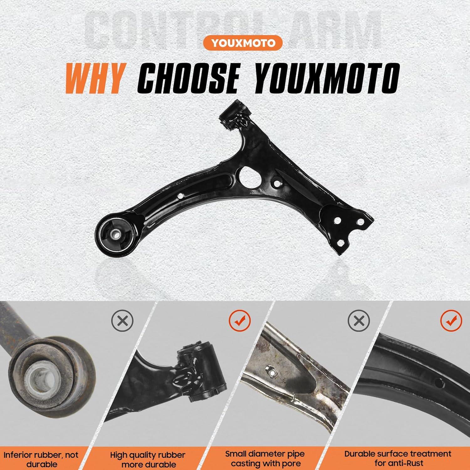 Kit de Suspensión 12 Piezas Youxmoto para Toyota Corolla 2003-2008