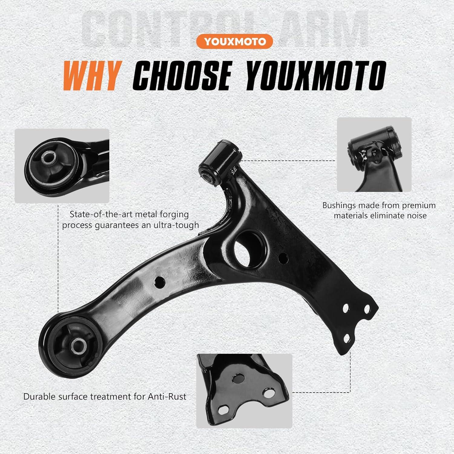 Kit de Suspensión 12 Piezas Youxmoto para Toyota Corolla 2003-2008