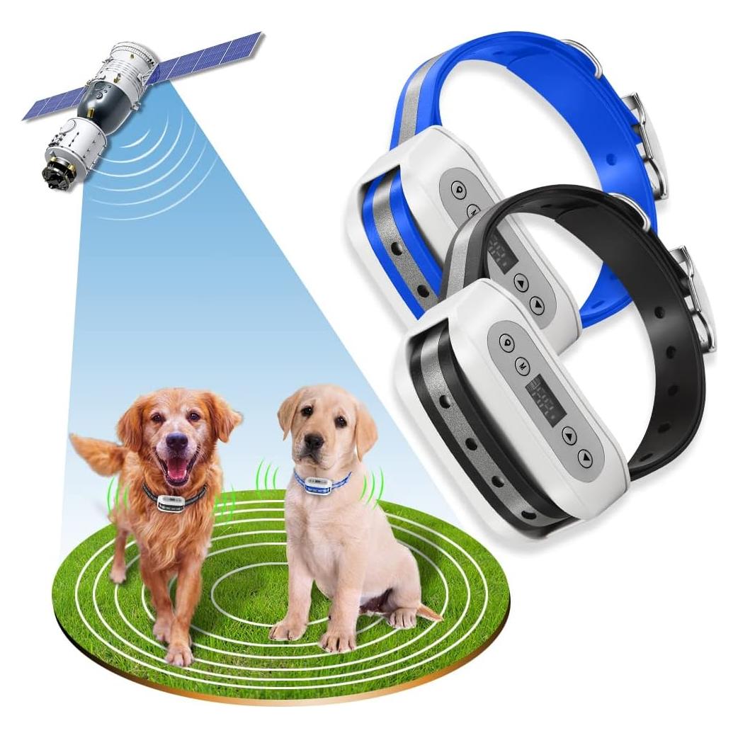 Sistema de Cerca Inalámbrica GPS Petsfun para 2 Perros - 990m