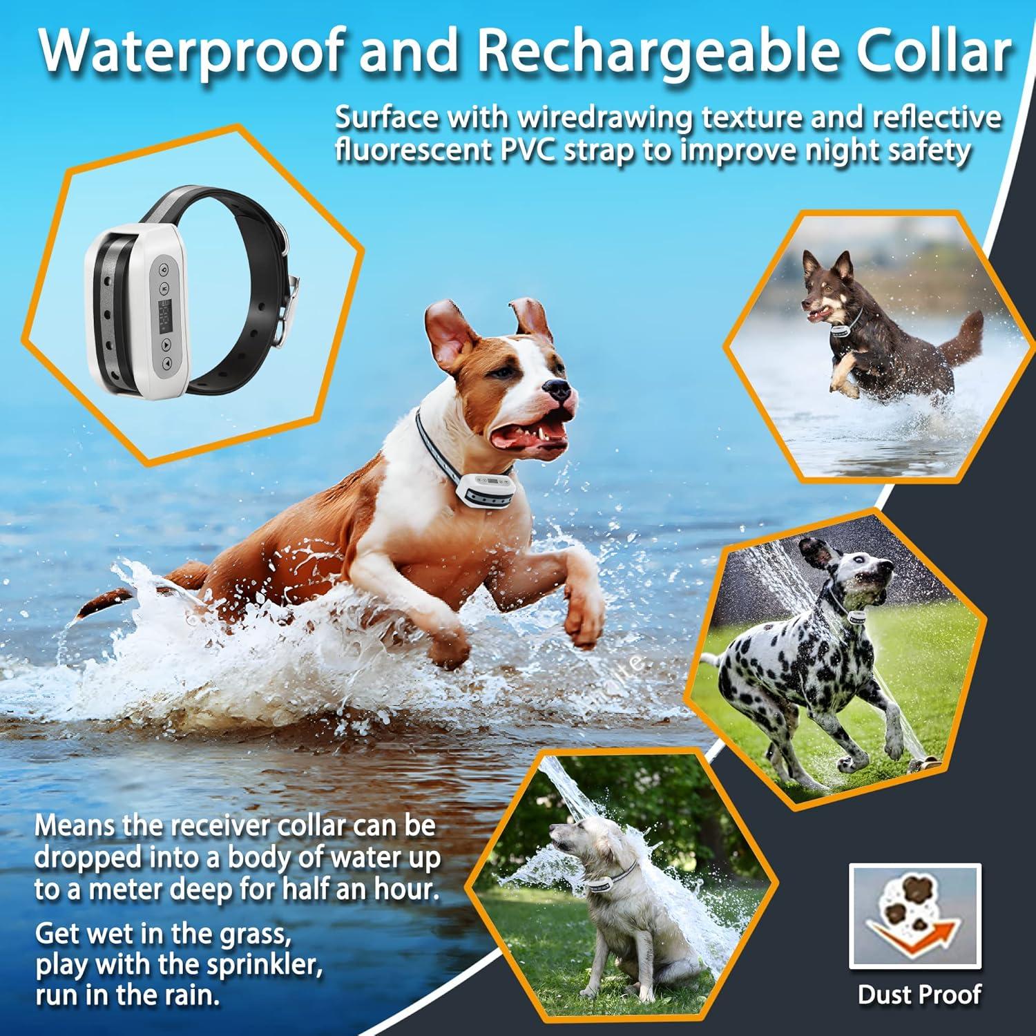 Sistema de Cerca Inalámbrica GPS Petsfun para 2 Perros - 990m